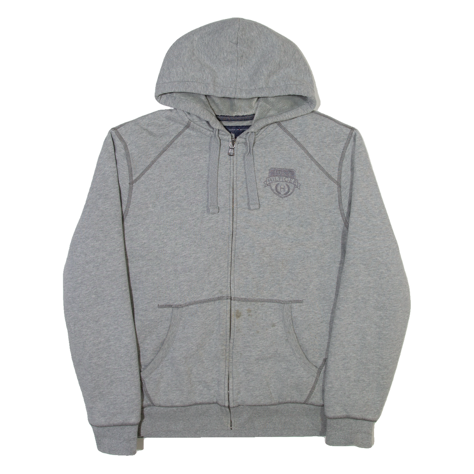 TOMMY HILFIGER Mens Grey Hoodie Full Zip L Refurbished - N/A refurbished available on Cerqular