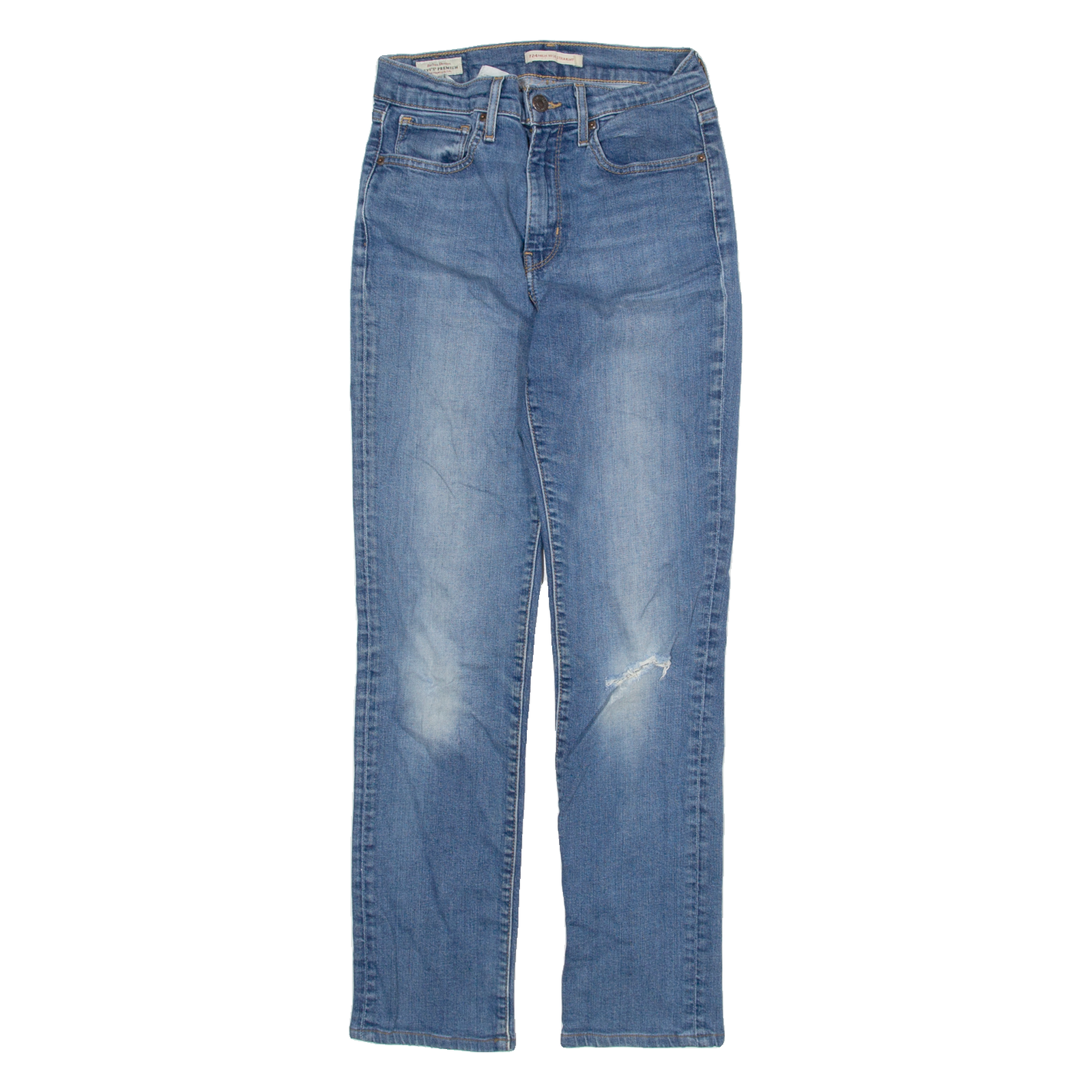 LEVI'S Womens Jeans Blue Regular Straight W28 L30 Refurbished - N/A refurbished available on Cerqular