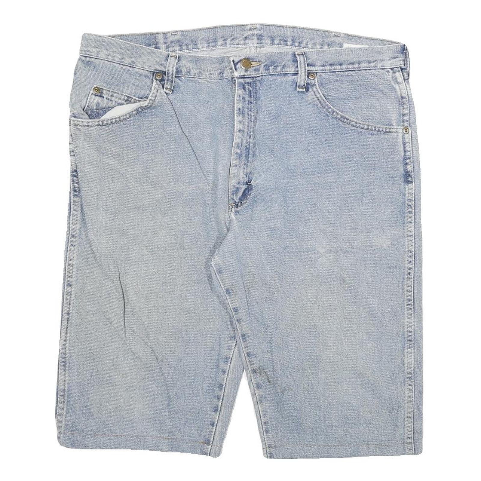 WRANGLER Mens Shorts Blue Denim Casual 2XL W36 Cotton Blend Classic Fit Refurbished - N/A refurbished available on Cerqular