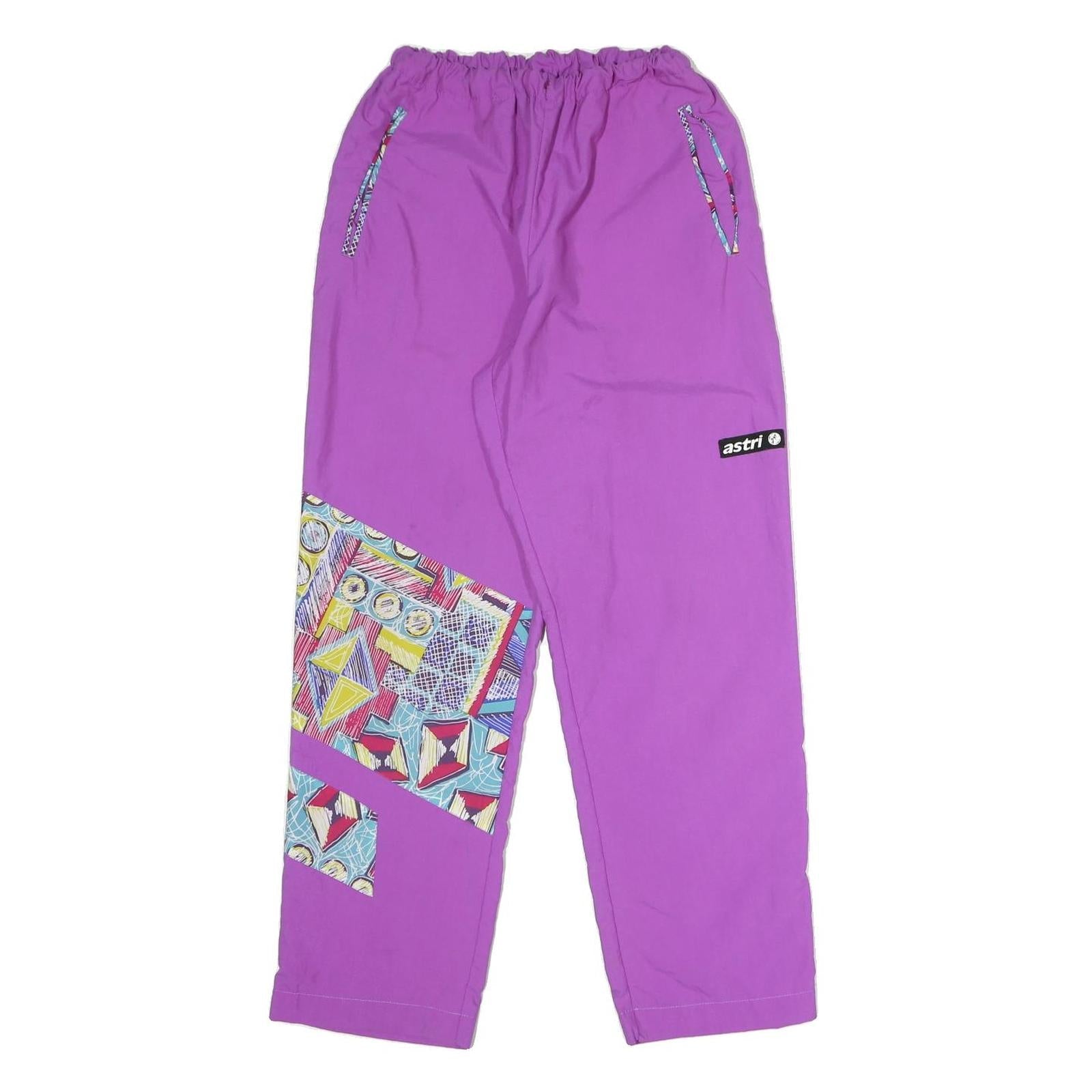 ASTRI Womens Joggers Purple & Multicolour XS W22 L29 Relaxed Straight Polyester Refurbished - N/A refurbished available on Cerqular