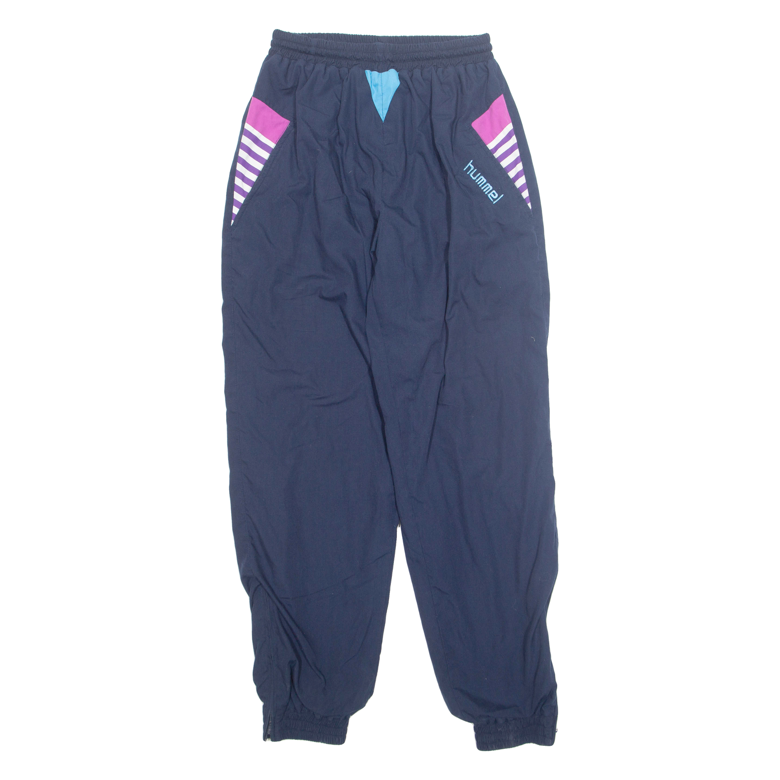 HUMMEL Lined Mens Track Pants Blue 90s Tapered L W27 L31 Refurbished - N/A refurbished available on Cerqular