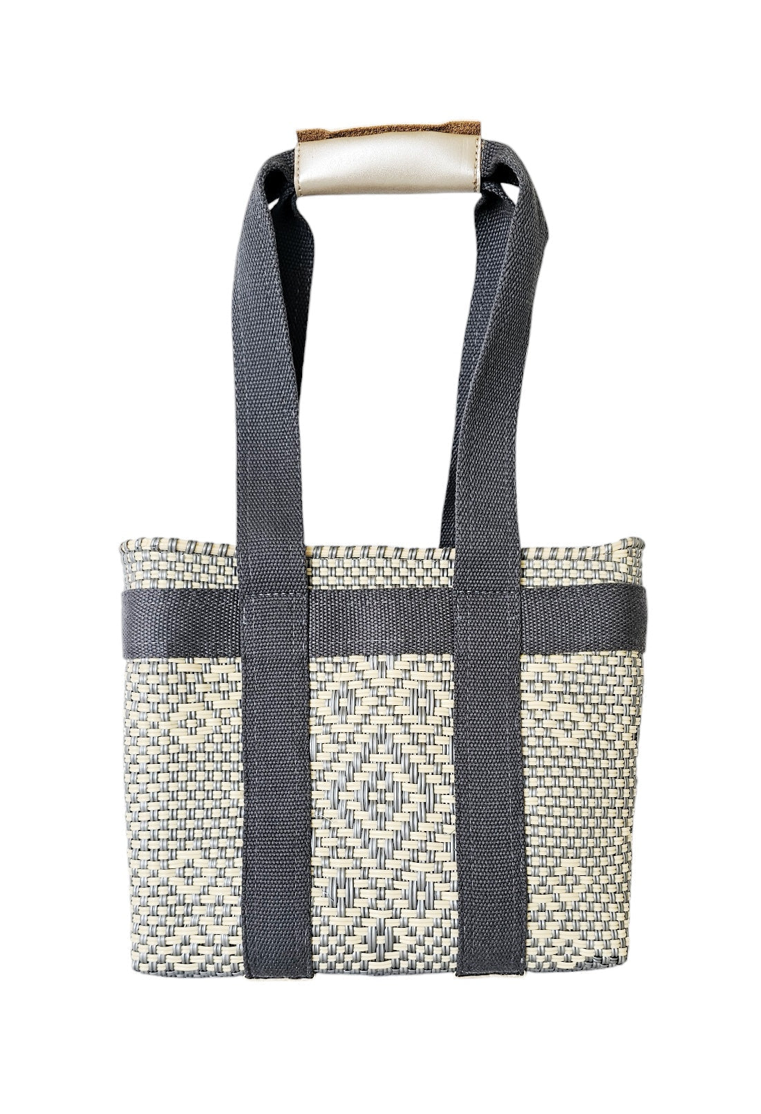 Chic Mini Tote Bag - Silver Ivory Refurbished - Mavis by Herrera refurbished available on Cerqular
