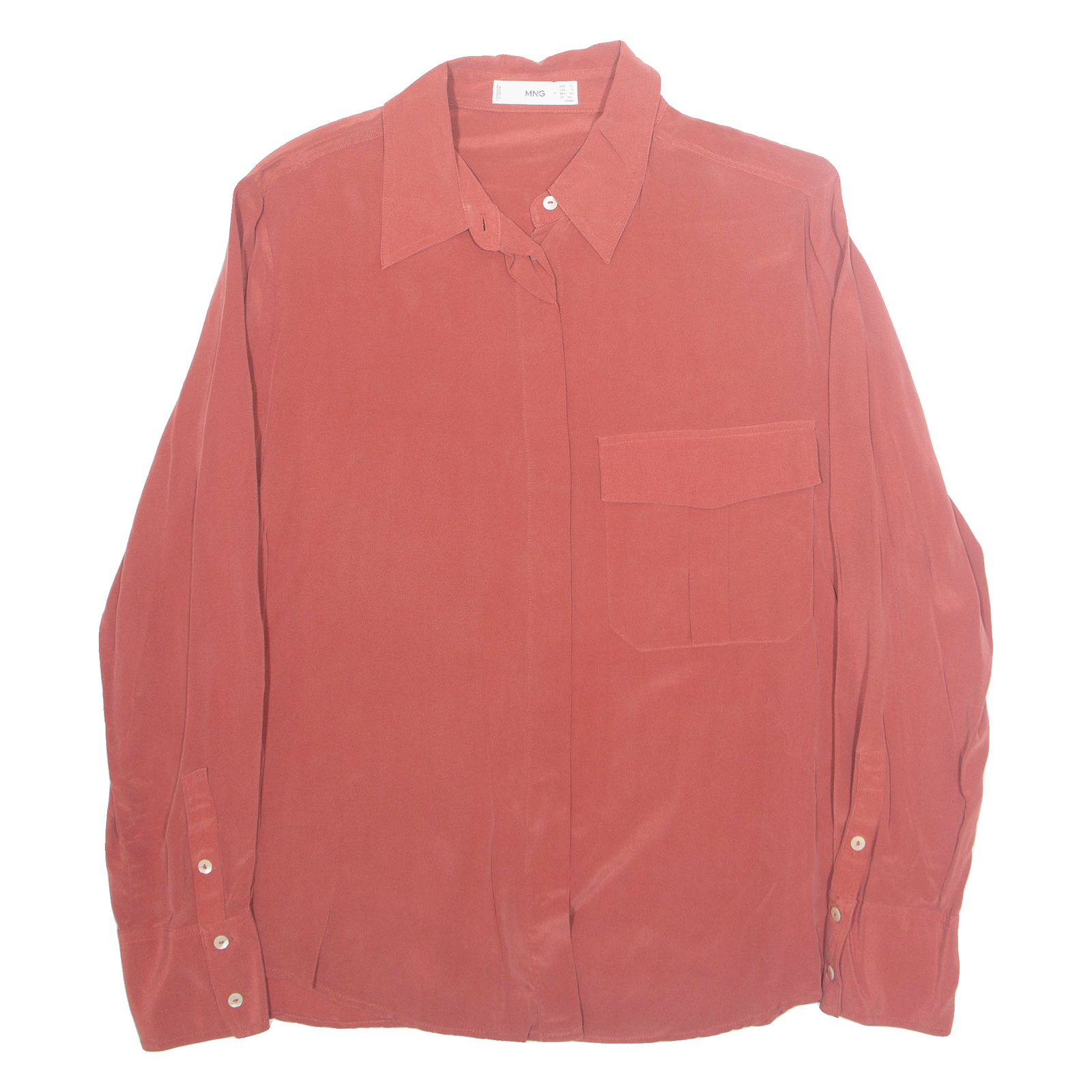 MANGO Womens Shirt Red Collared Long Sleeve XL Refurbished - N/A refurbished available on Cerqular