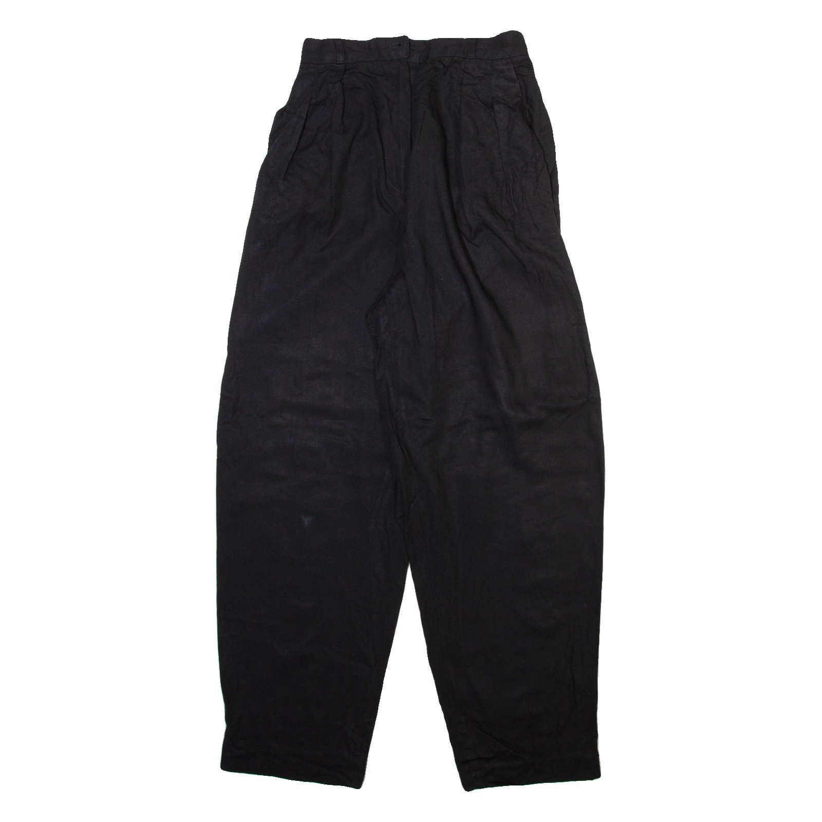 WILLIS SMITH Womens Trousers Black Relaxed Tapered Wool W22 L27 Refurbished - N/A refurbished available on Cerqular