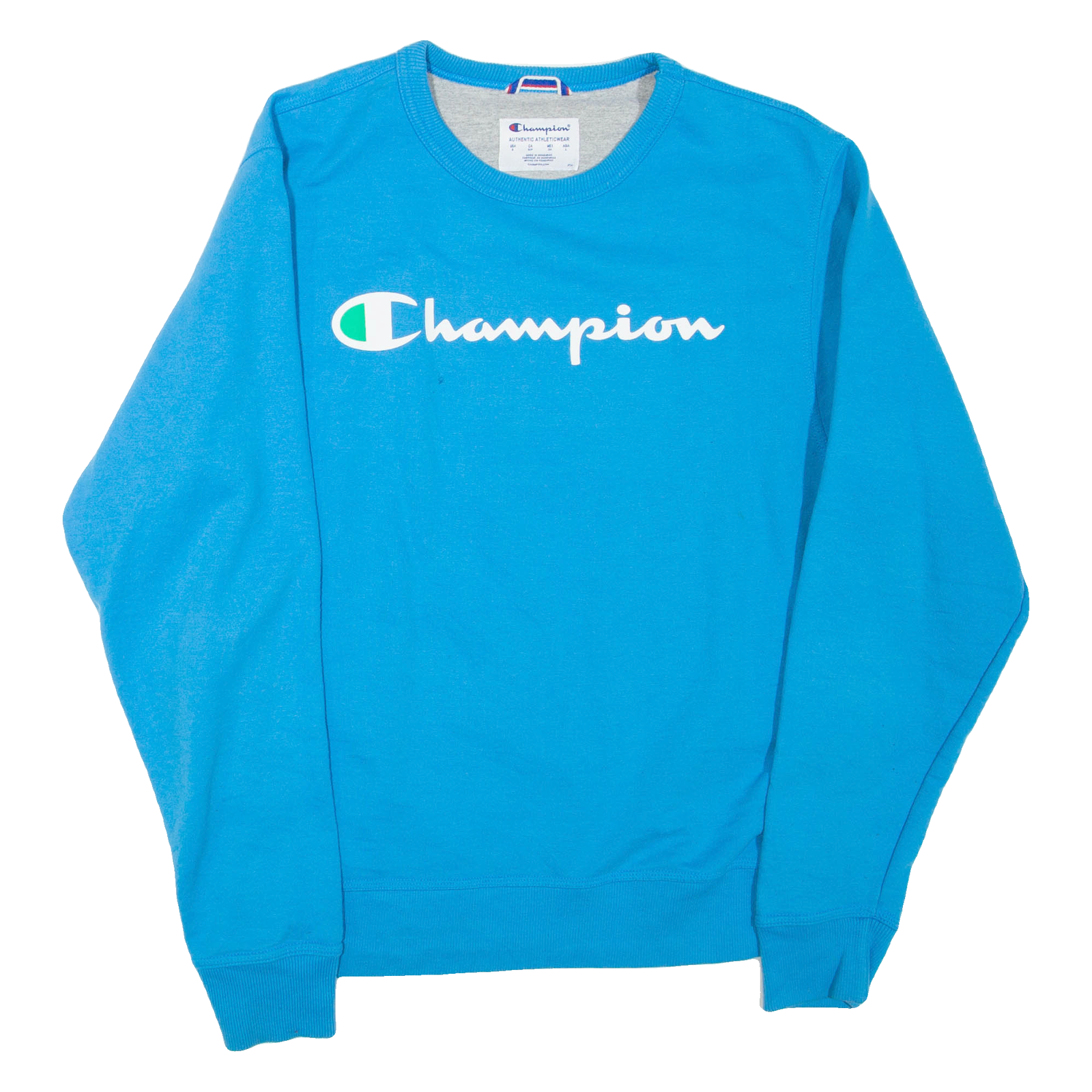 CHAMPION Mens Sweatshirt Blue Crew Neck S Refurbished - N/A refurbished available on Cerqular