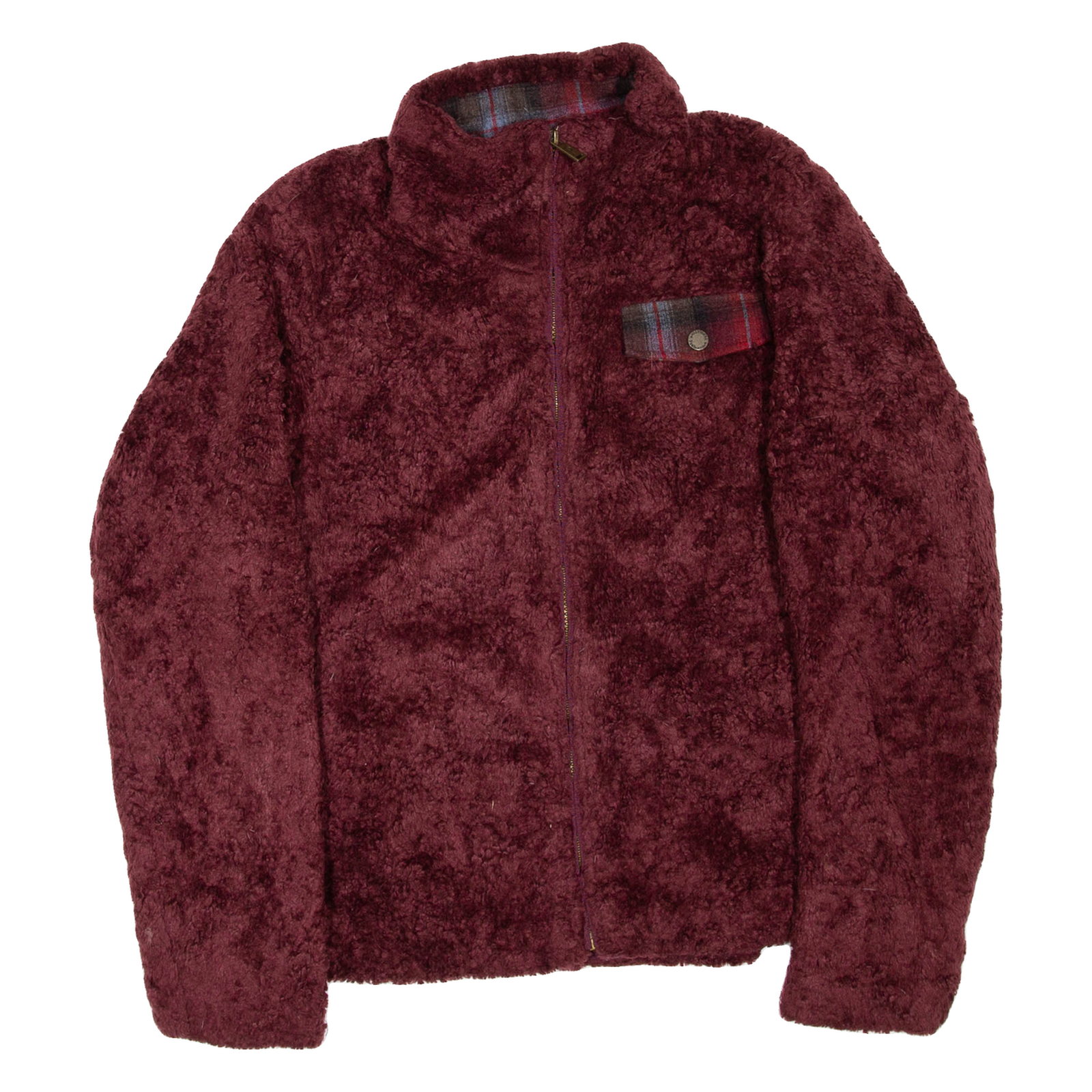 PENDLETON Womens Fleece Jacket Maroon S Refurbished - N/A refurbished available on Cerqular
