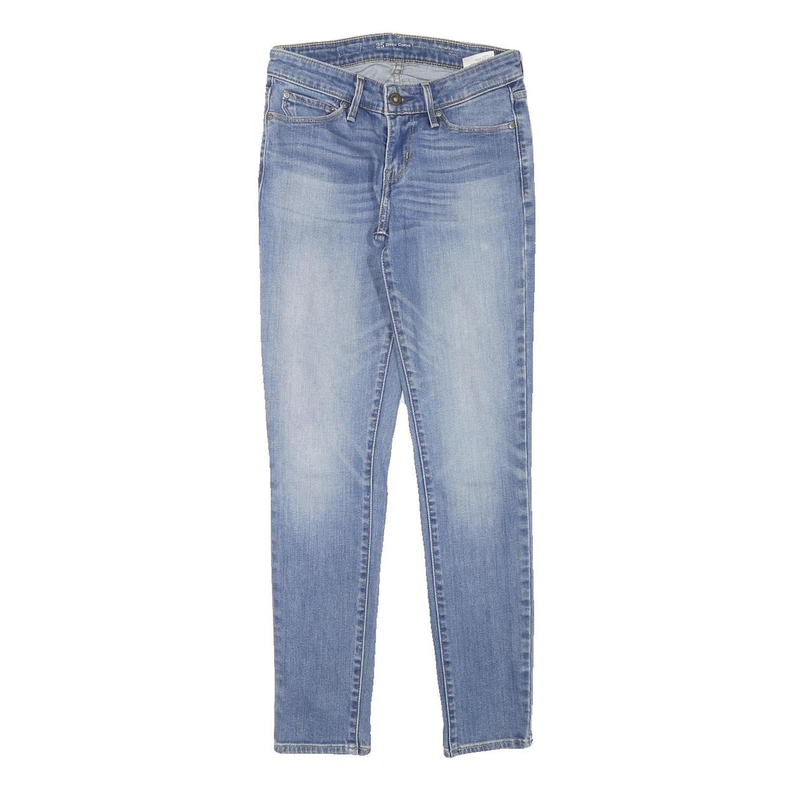 LEVI'S Womens Blue Slim Skinny Denim Light W24 L27 Cotton Blend Zip Jeans Refurbished - N/A refurbished available on Cerqular
