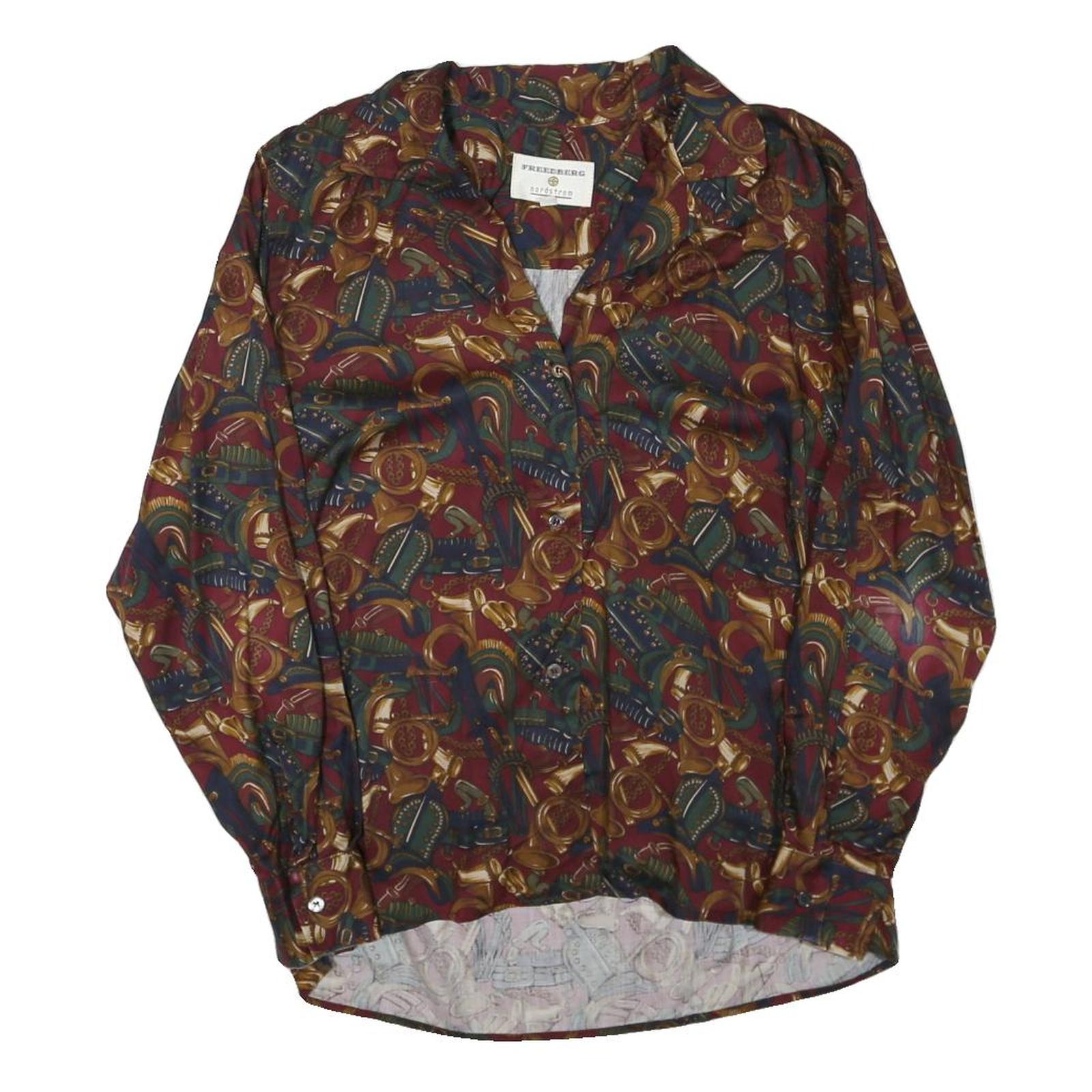 Buy FREEDBERG Womens Red & Green Printed Button Long Sleeve Collared L Cotton Blend Refurbished - $18.19 FREEDBERG Womens Red & Green Printed Button Long Sleeve Collared L Cotton Blend Refurbished - N/A refurbished available on Cerqular