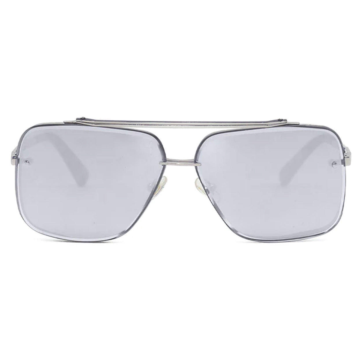 Bella -Tangle Free- Chrome Silver Oversized Squared Aviators | Color: Silver Silver | Size: OS Refurbished - N/A refurbished available on Cerqular