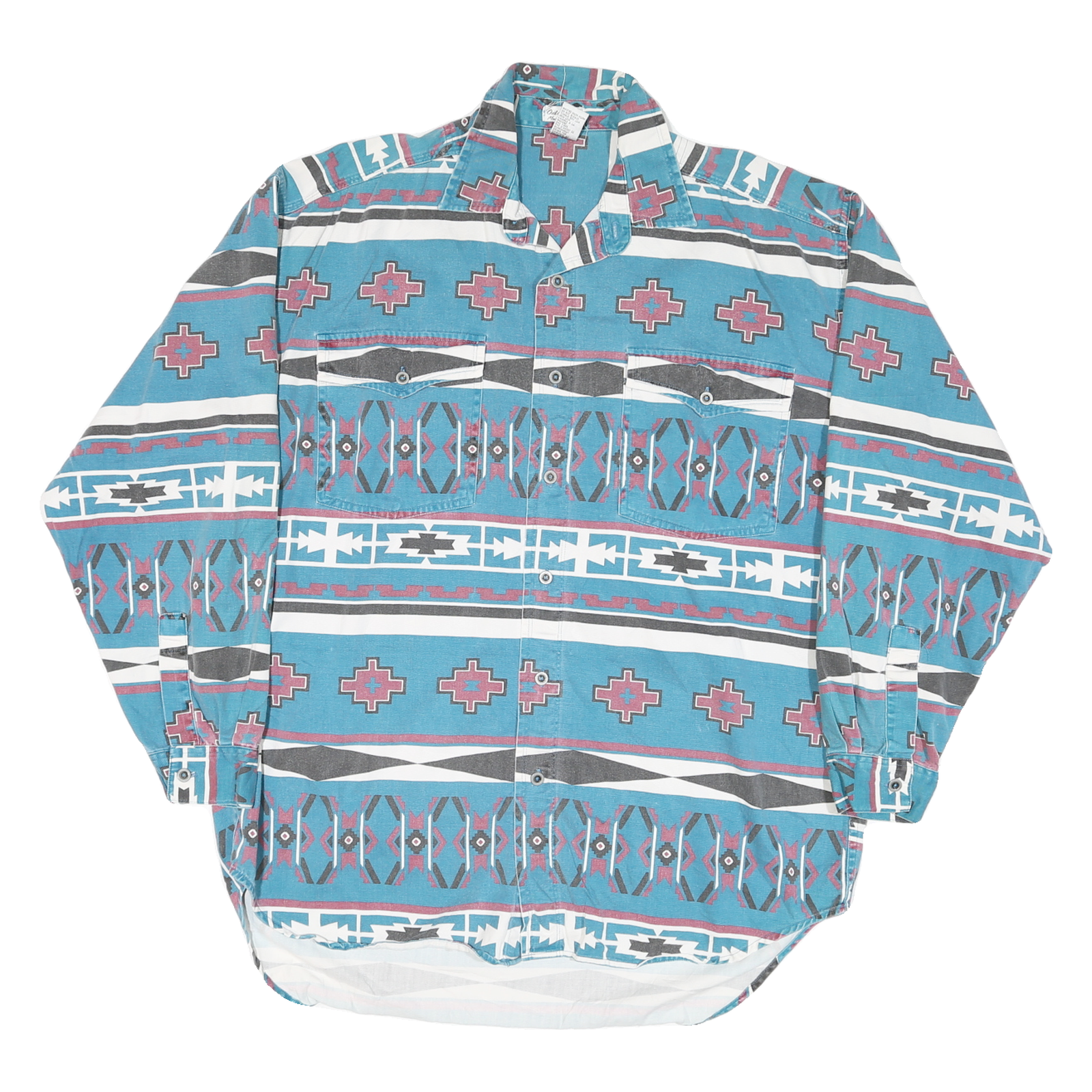 ONLY STUFF Mens Blue Red & Black Pattern Shirt L Cotton Blend Long Sleeve Casual Refurbished - N/A refurbished available on Cerqular