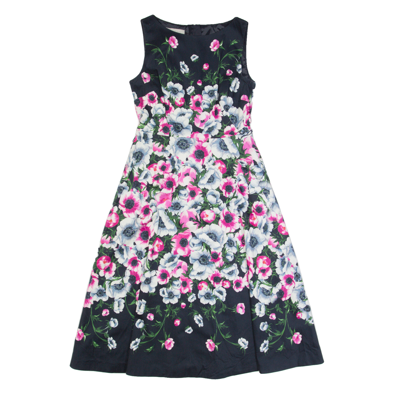 HOBBS LONDON Womens A-Line Dress Blue Floral Sleeveless Midi UK 10 Refurbished - N/A refurbished available on Cerqular