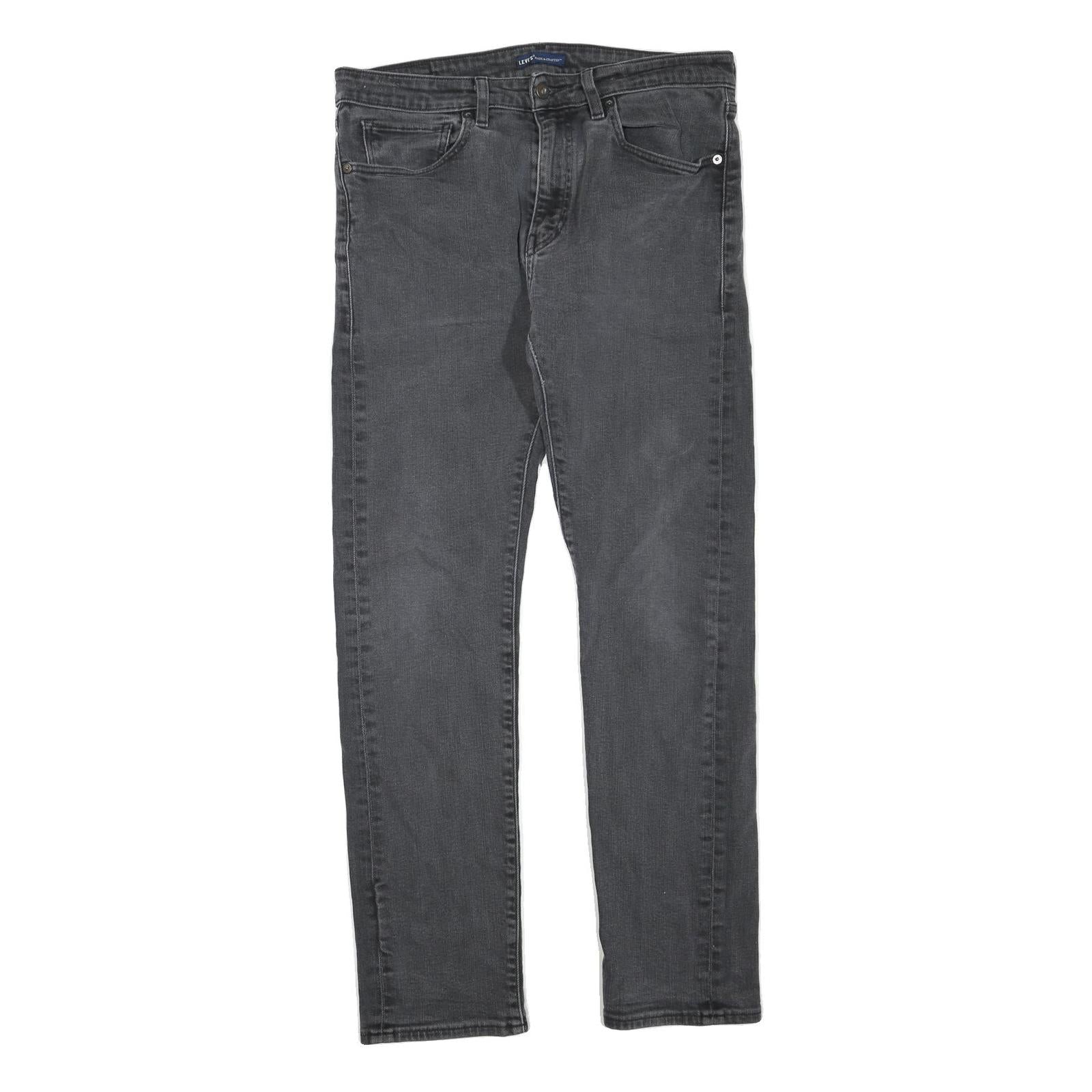 LEVI'S Womens Grey Cotton Blend Regular Fit Straight Leg Denim Jeans W34 L31 Refurbished - N/A refurbished available on Cerqular