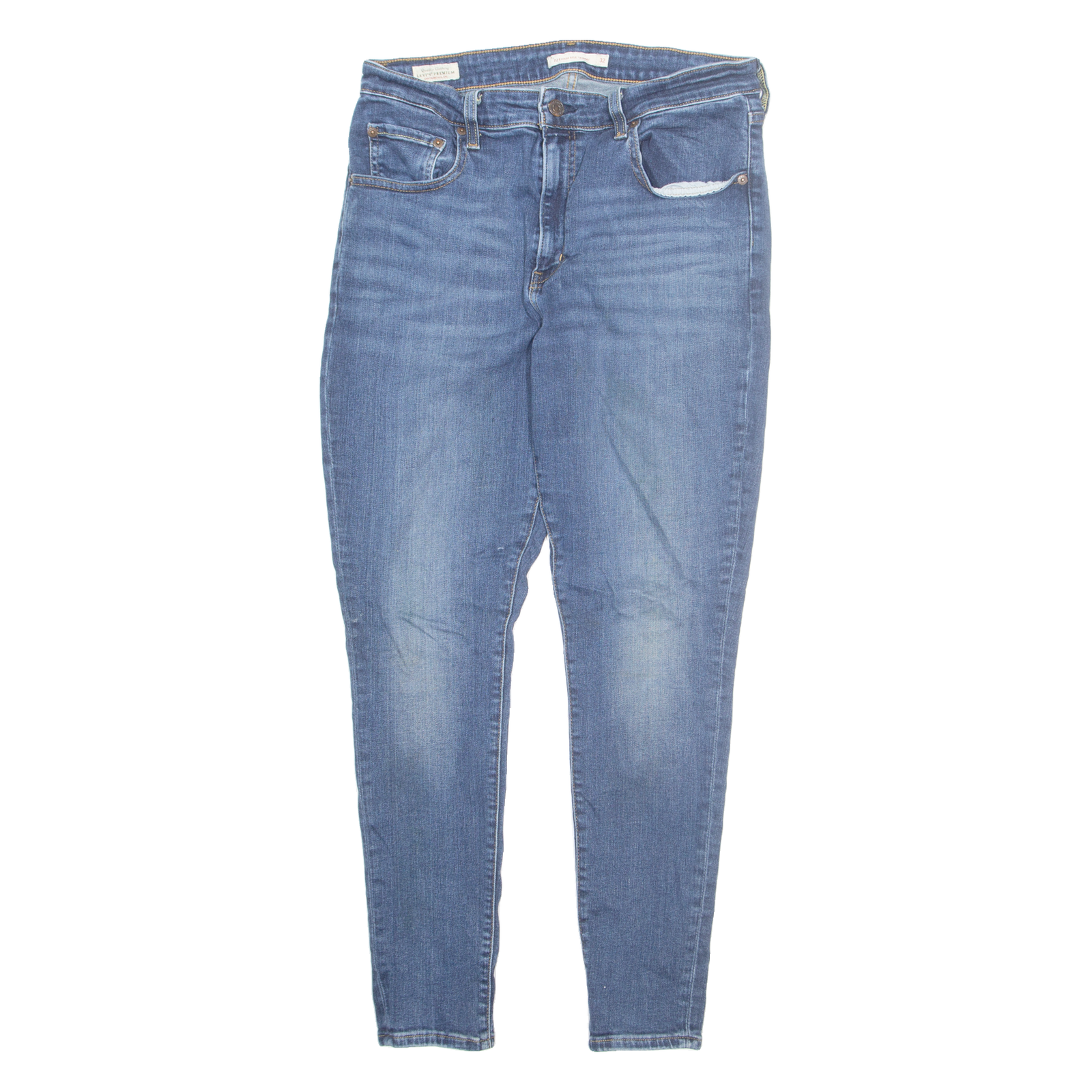 LEVI'S Womens Jeans Blue Regular Skinny W32 L30 Refurbished - N/A refurbished available on Cerqular