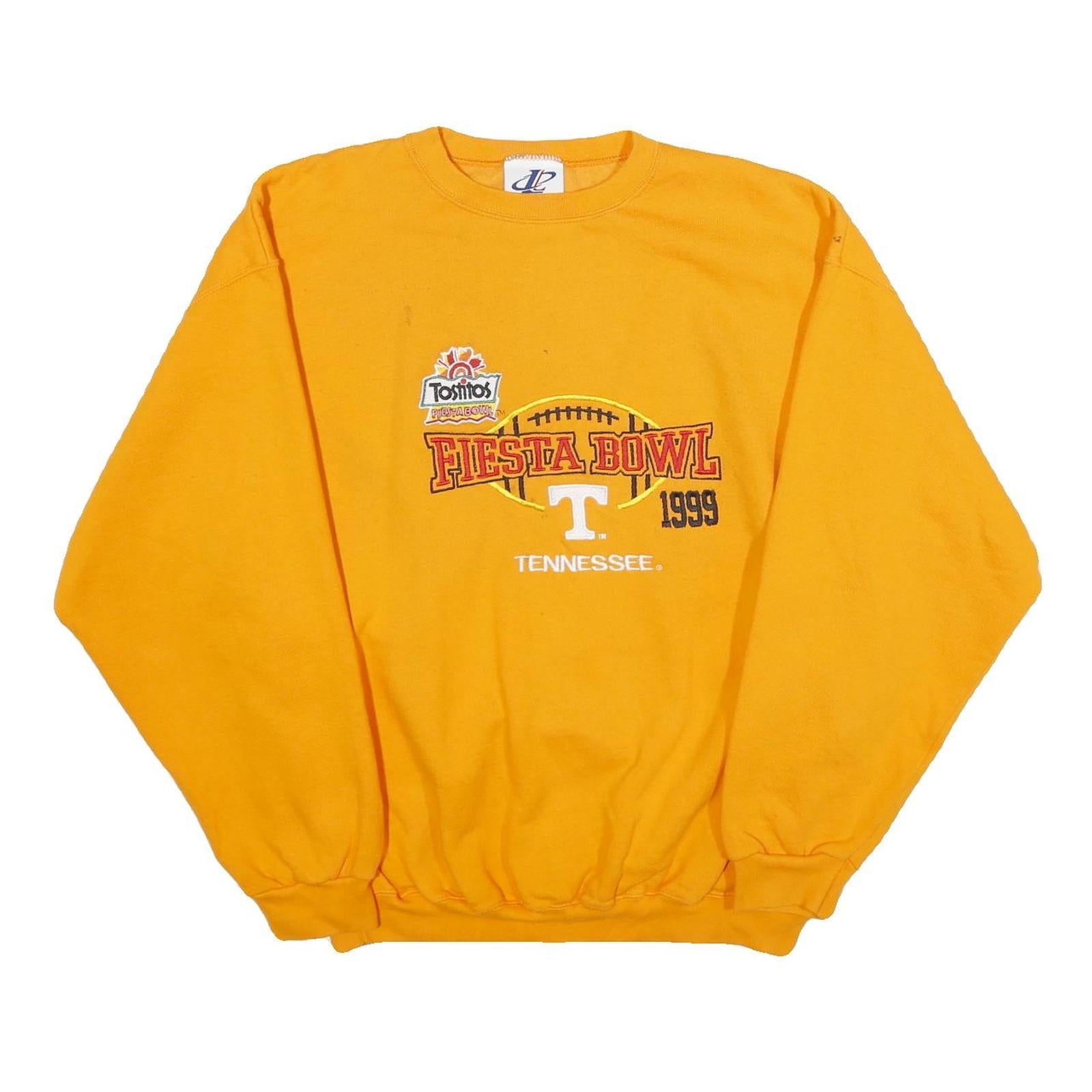 LOGO ATHLETIC Mens Yellow Fiesta Bowl Tennessee 1999 Crew Neck L Retro Refurbished - N/A refurbished available on Cerqular