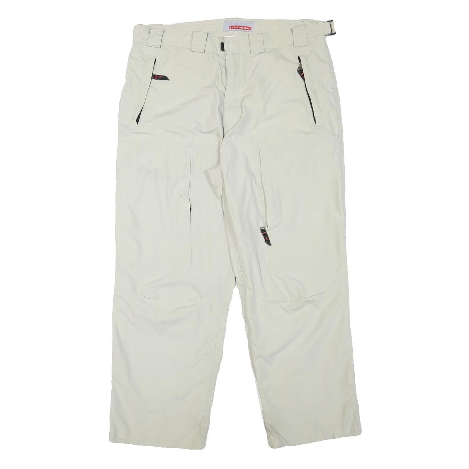 J E MC COLLUM Lined Mens Polyester Blend White Regular Straight Trousers W33 L26 Refurbished - N/A refurbished available on Cerqular