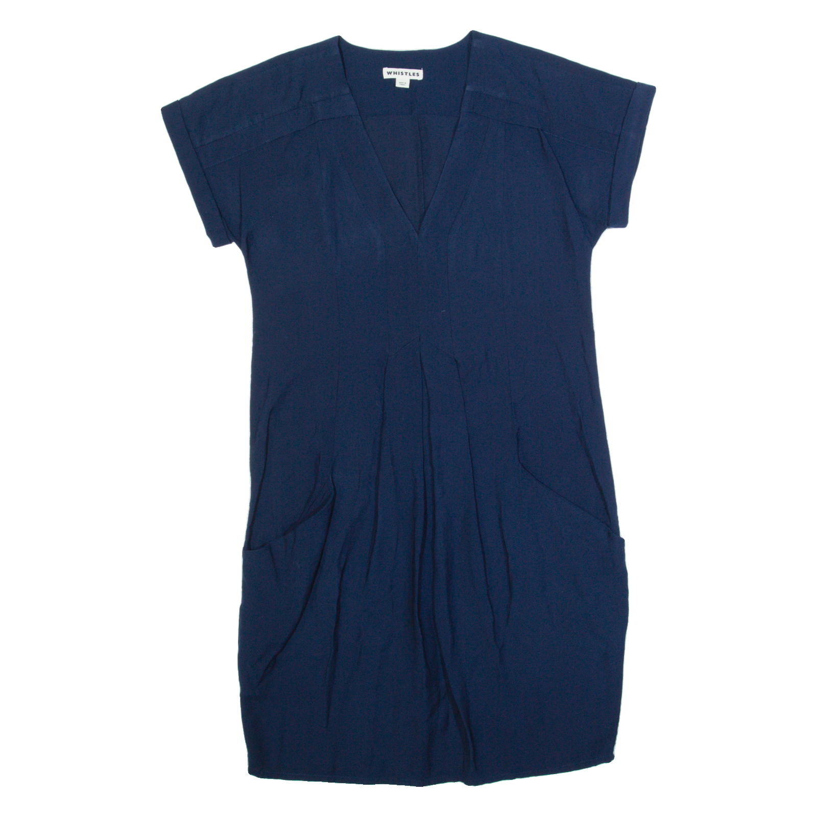 WHISTLES Oversized Womens Shift Dress Blue Short Sleeve Knee Length UK 4 Refurbished - N/A refurbished available on Cerqular