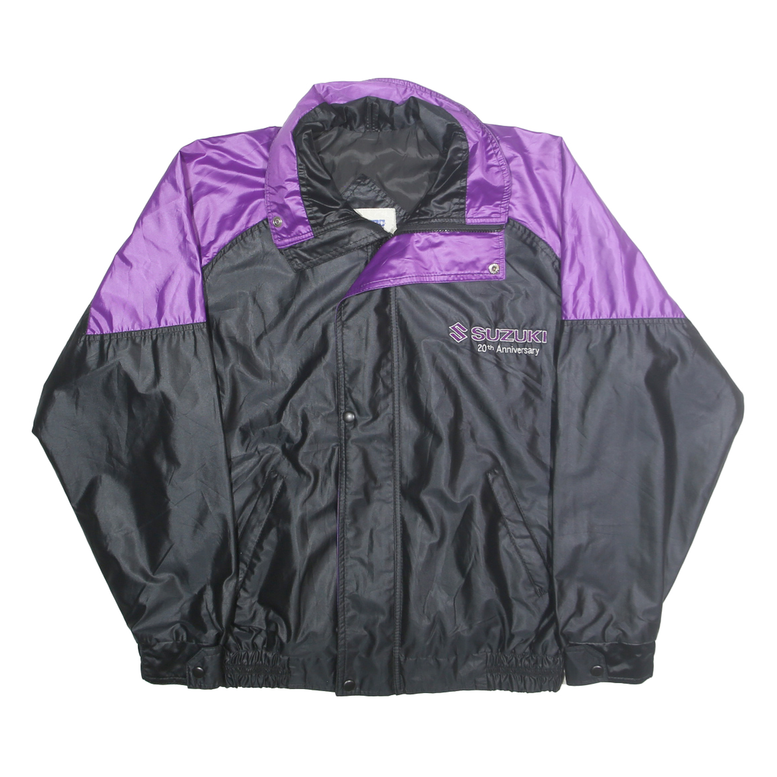 ASTRO SPORTSWEAR Mens Black & Purple Suzuki Zip Jacket S Nylon Sportswear Refurbished - N/A refurbished available on Cerqular