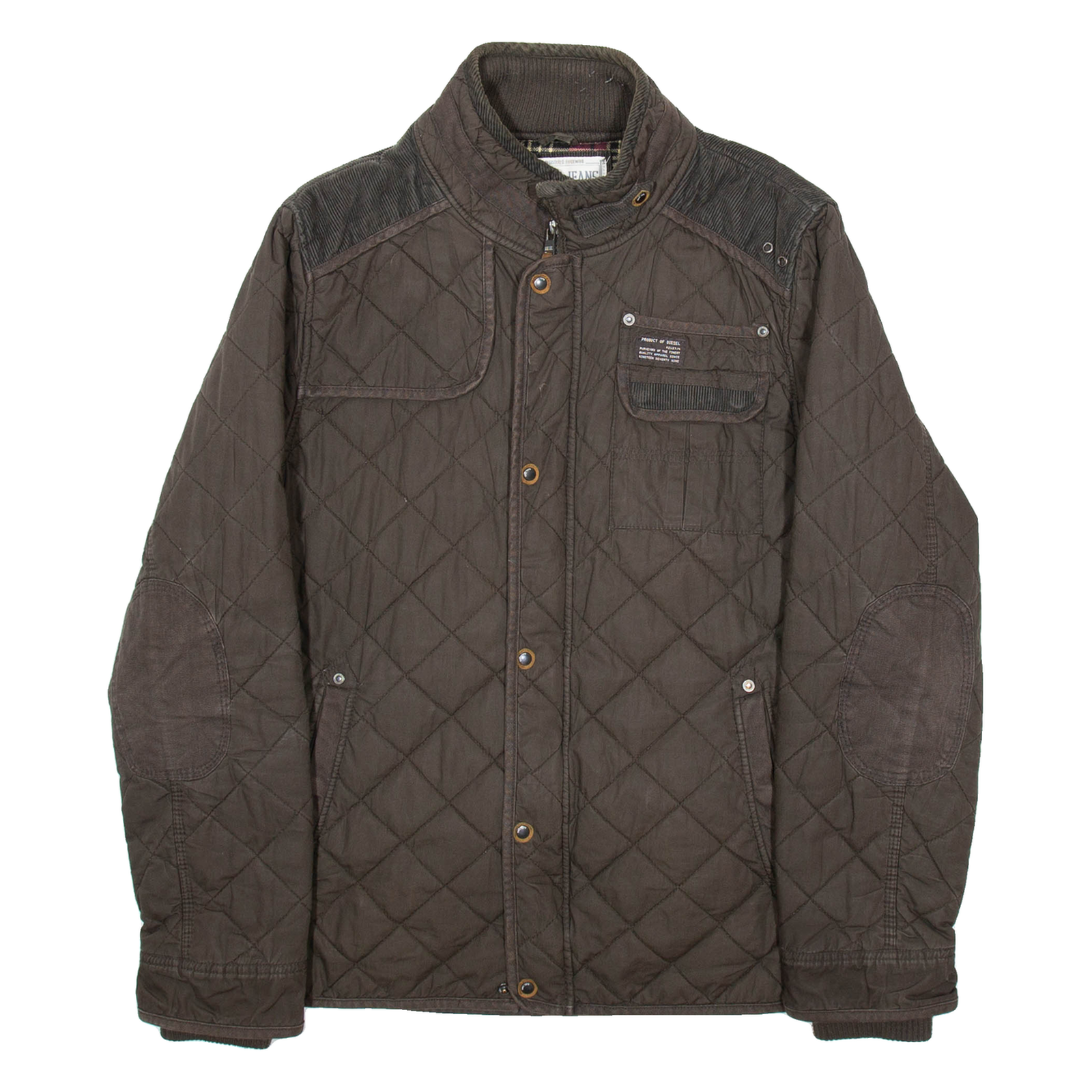 DIESEL Mens Quilted Coat Green 2XL Refurbished - N/A refurbished available on Cerqular