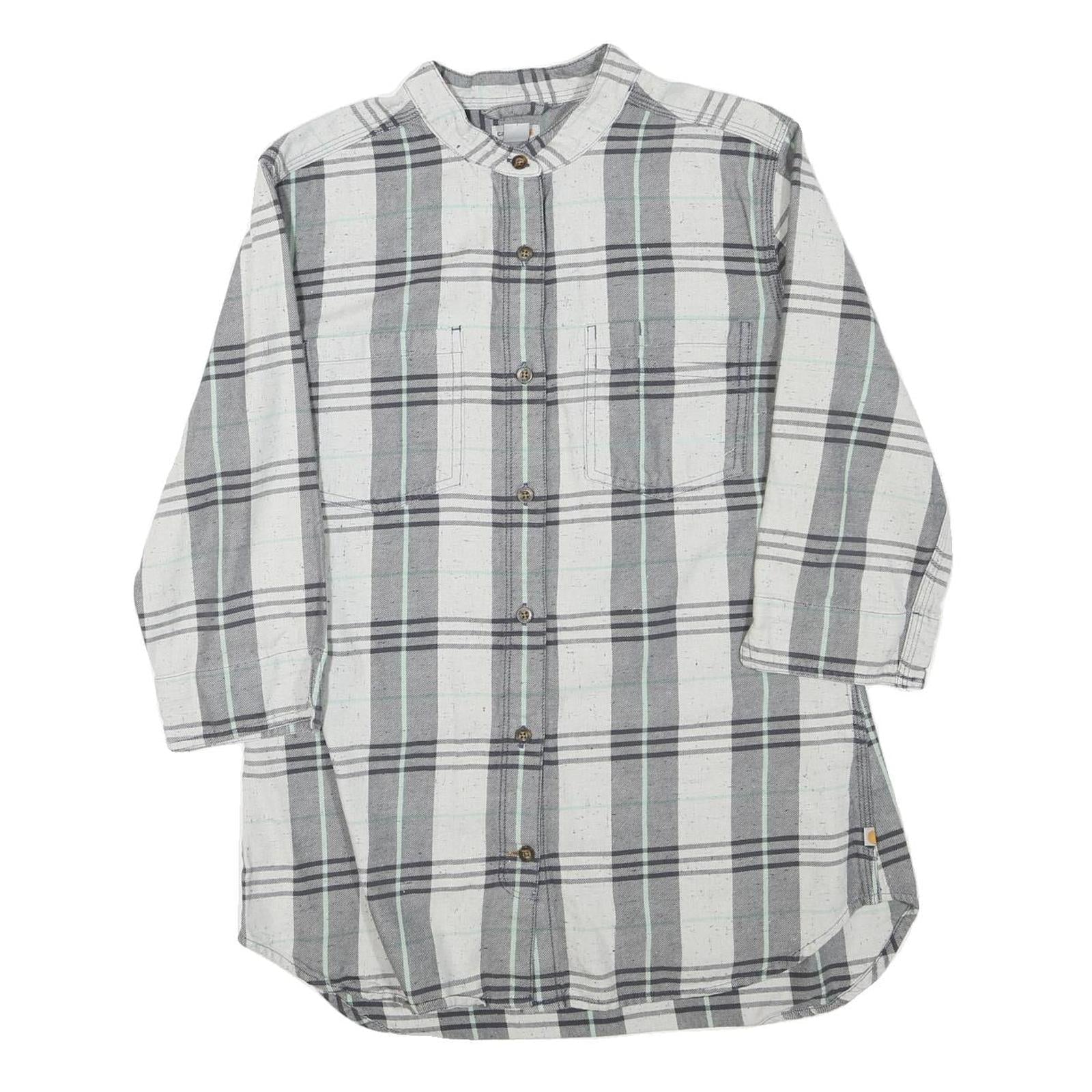Buy CARHARTT Womens Grey & White Check Shirt 3/4 Sleeve Button Neck M Casual Refurbished - $58.49 CARHARTT Womens Grey & White Check Shirt 3/4 Sleeve Button Neck M Casual Refurbished - N/A refurbished available on Cerqular