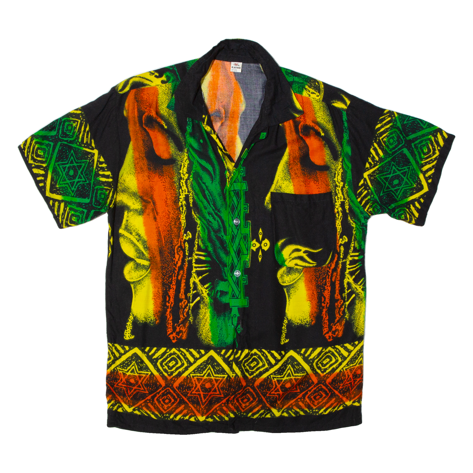 Aztec Mens Shirt Black Crazy Pattern M Refurbished - N/A refurbished available on Cerqular