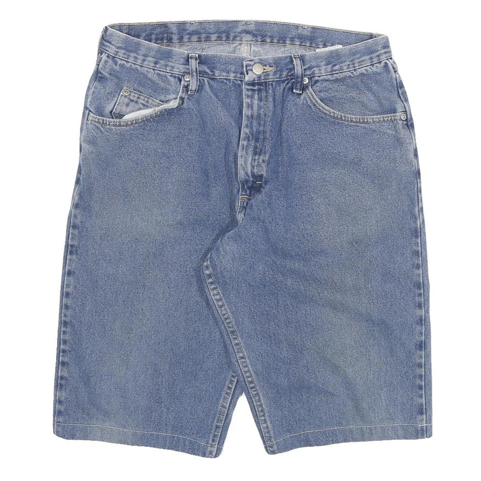 WRANGLER Mens Shorts Blue Denim XL W32 Casual Cotton Blend Classic Fit Refurbished - N/A refurbished available on Cerqular