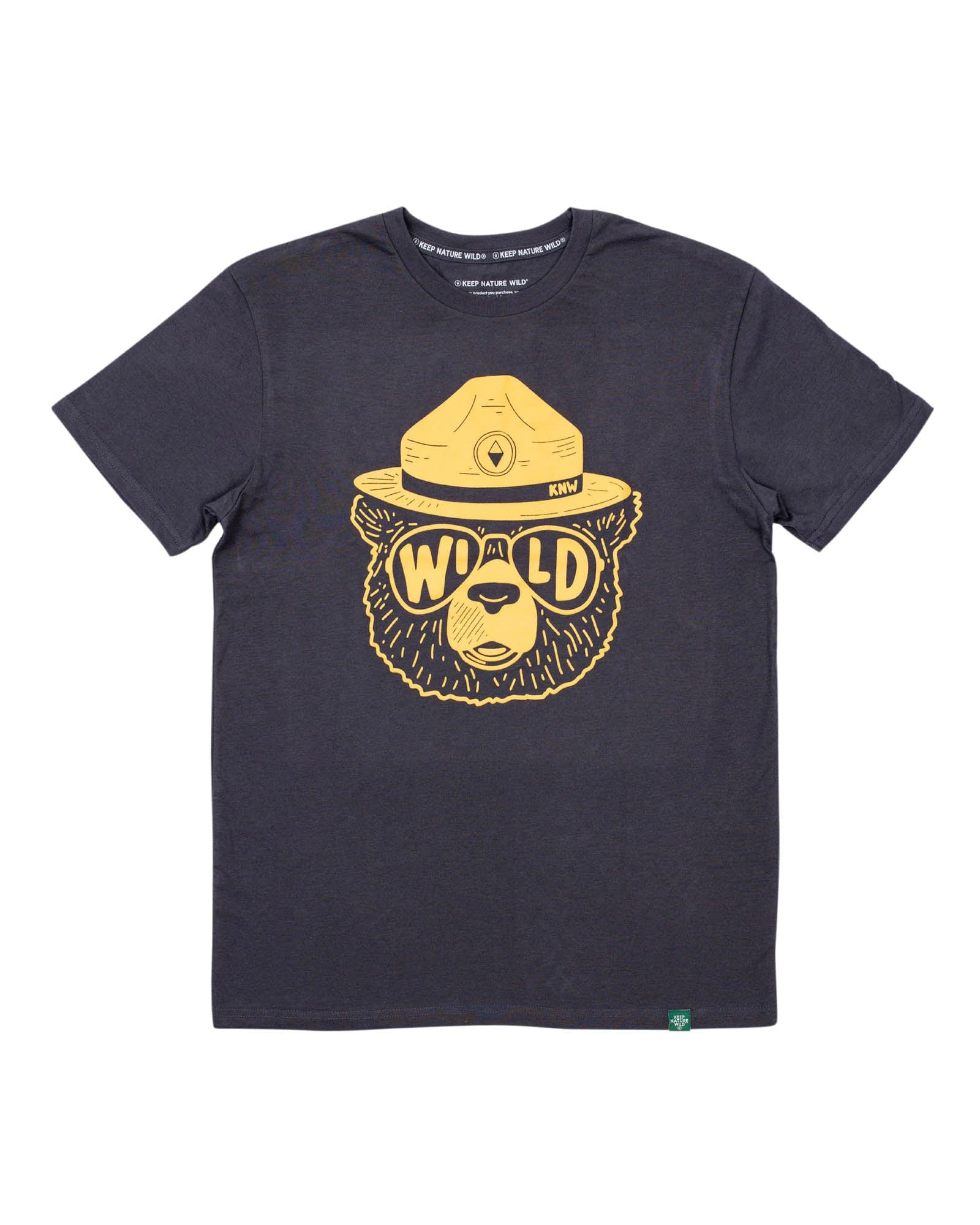 Wildbear Unisex Tee | Coal | Size: XS Refurbished - Keep Nature Wild refurbished available on Cerqular