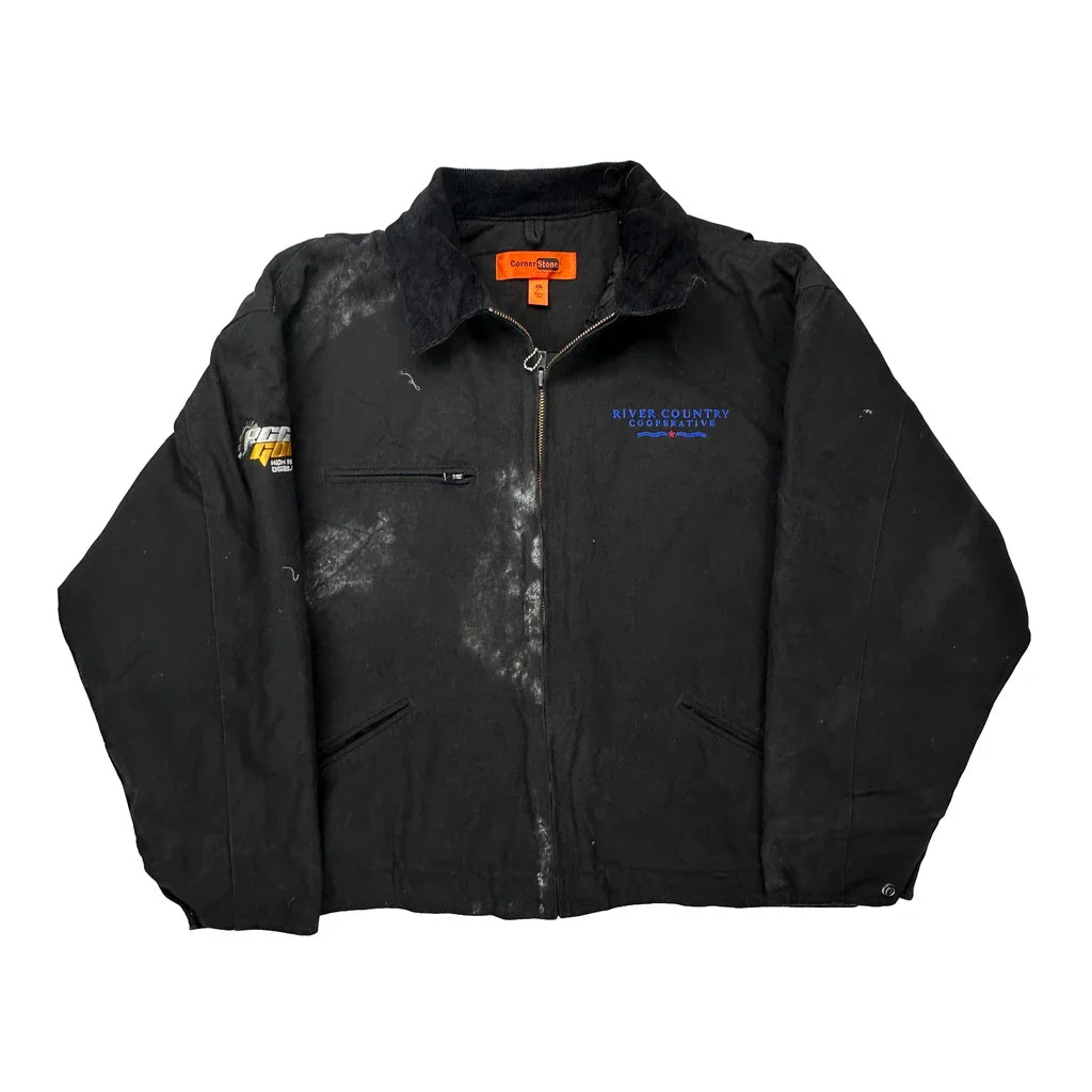 Buy River Country Cooperative Port Authority Jacket - 2XL Black Cotton Blend Refurbished - $87.09 River Country Cooperative Port Authority Jacket - 2XL Black Cotton Blend Refurbished - Thrifted (note: this is a term often used to describe second- refurbished available on Cerqular