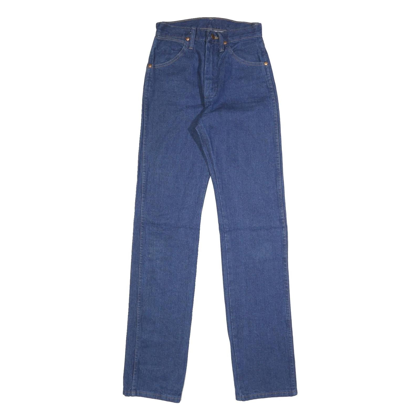 WRANGLER Womens Regular Fit Straight Blue Denim Jeans W24 L34 Classic Zip Refurbished - N/A refurbished available on Cerqular
