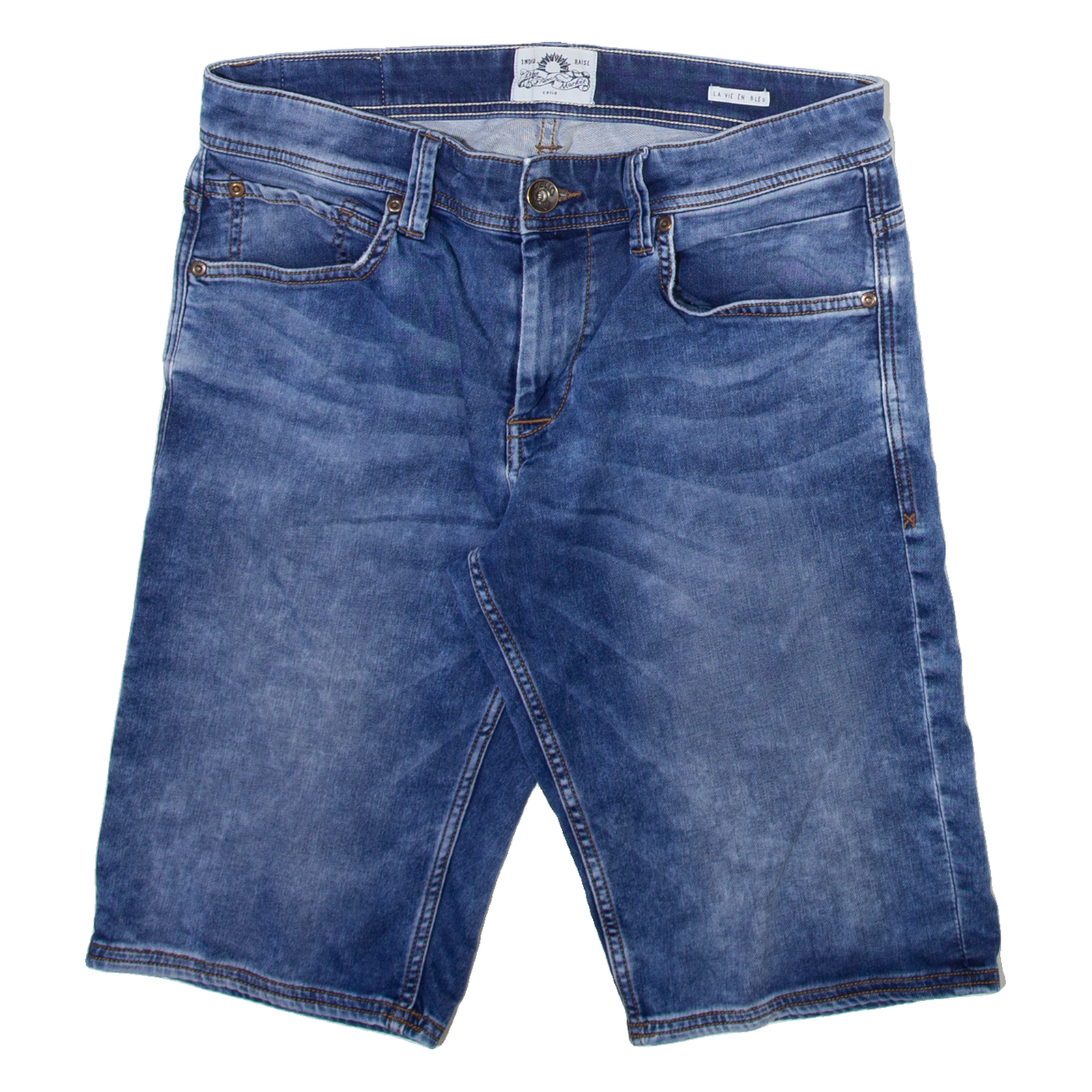 BLUE FRENCH MARKET Mens Denim Shorts Blue M W32 Refurbished - N/A refurbished available on Cerqular