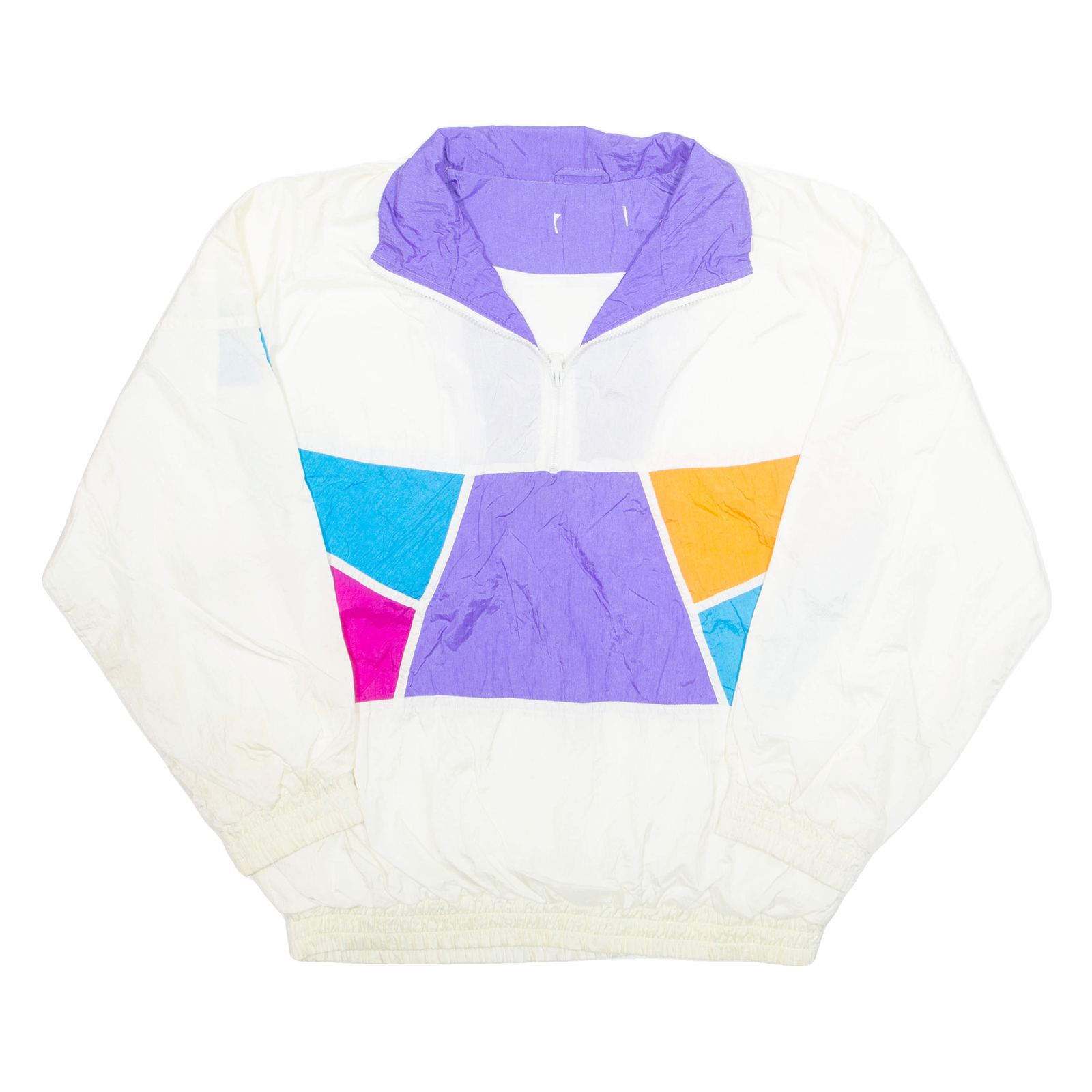 Mens Pullover Jacket White Nylon XL Refurbished - N/A refurbished available on Cerqular