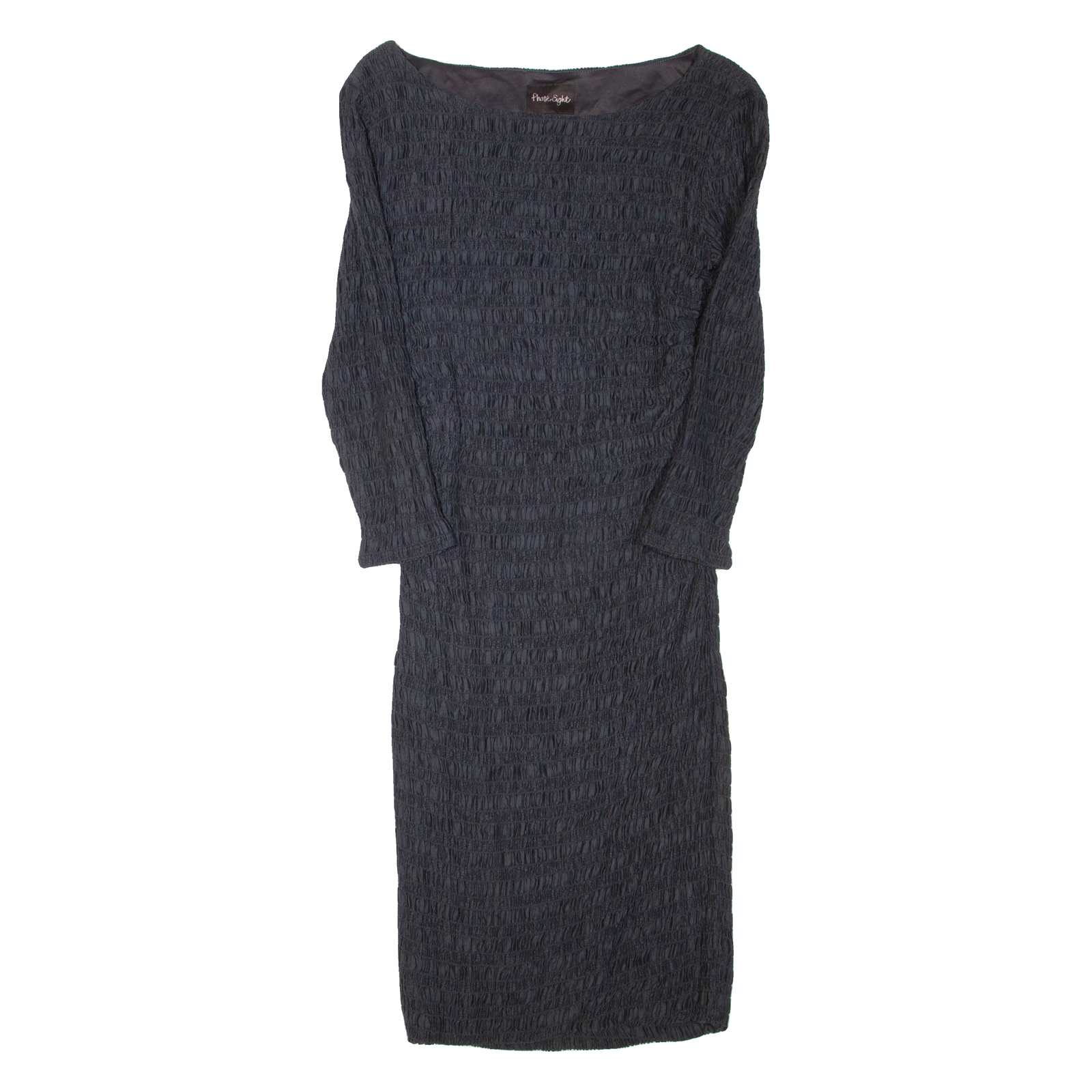 PHASE EIGHT Belted Womens Bodycon Dress Grey Long Sleeve Knee Length L Refurbished - N/A refurbished available on Cerqular
