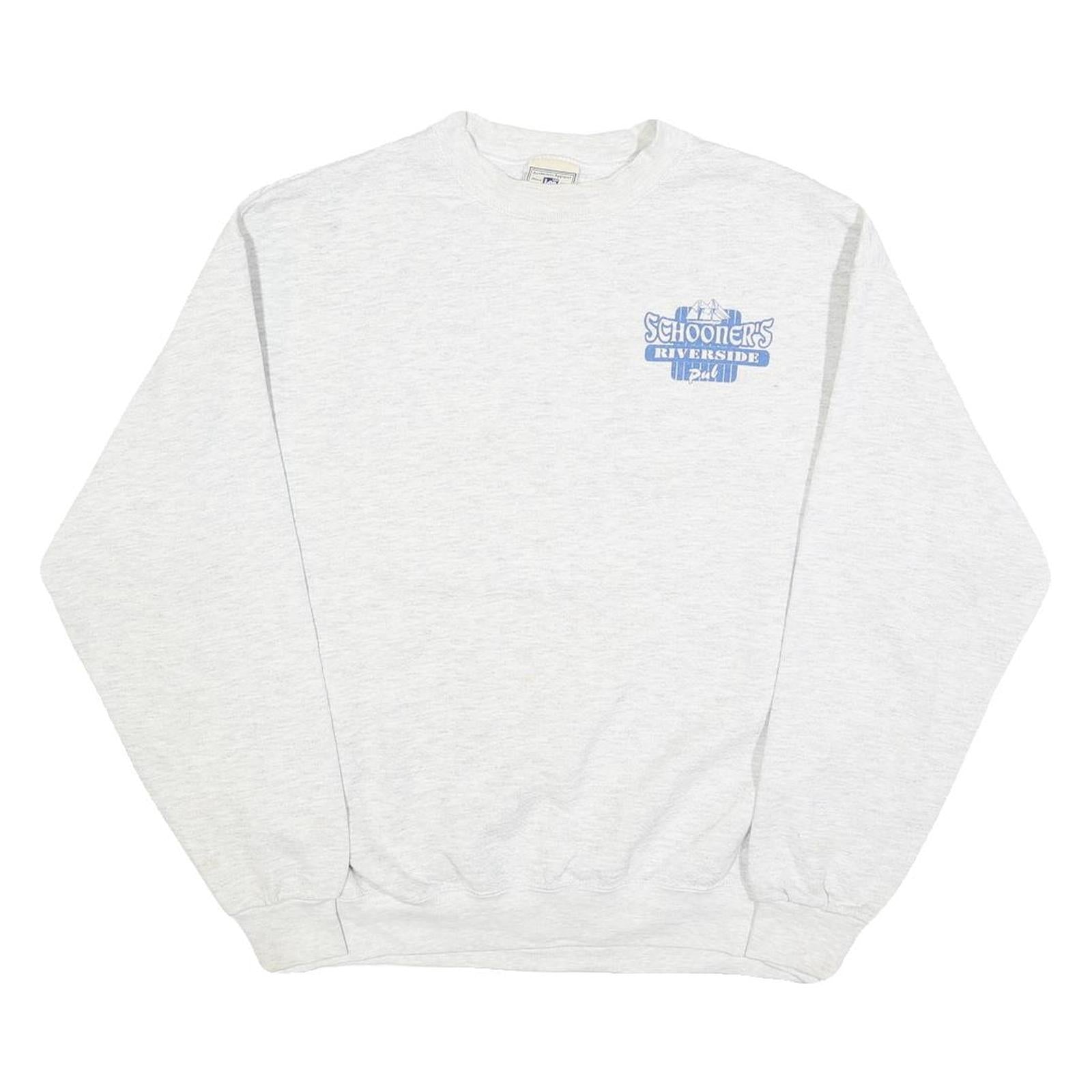 LEE Mens White Schooner Riverside Pullover Sweatshirt M Cotton Blend Casual Refurbished - N/A refurbished available on Cerqular