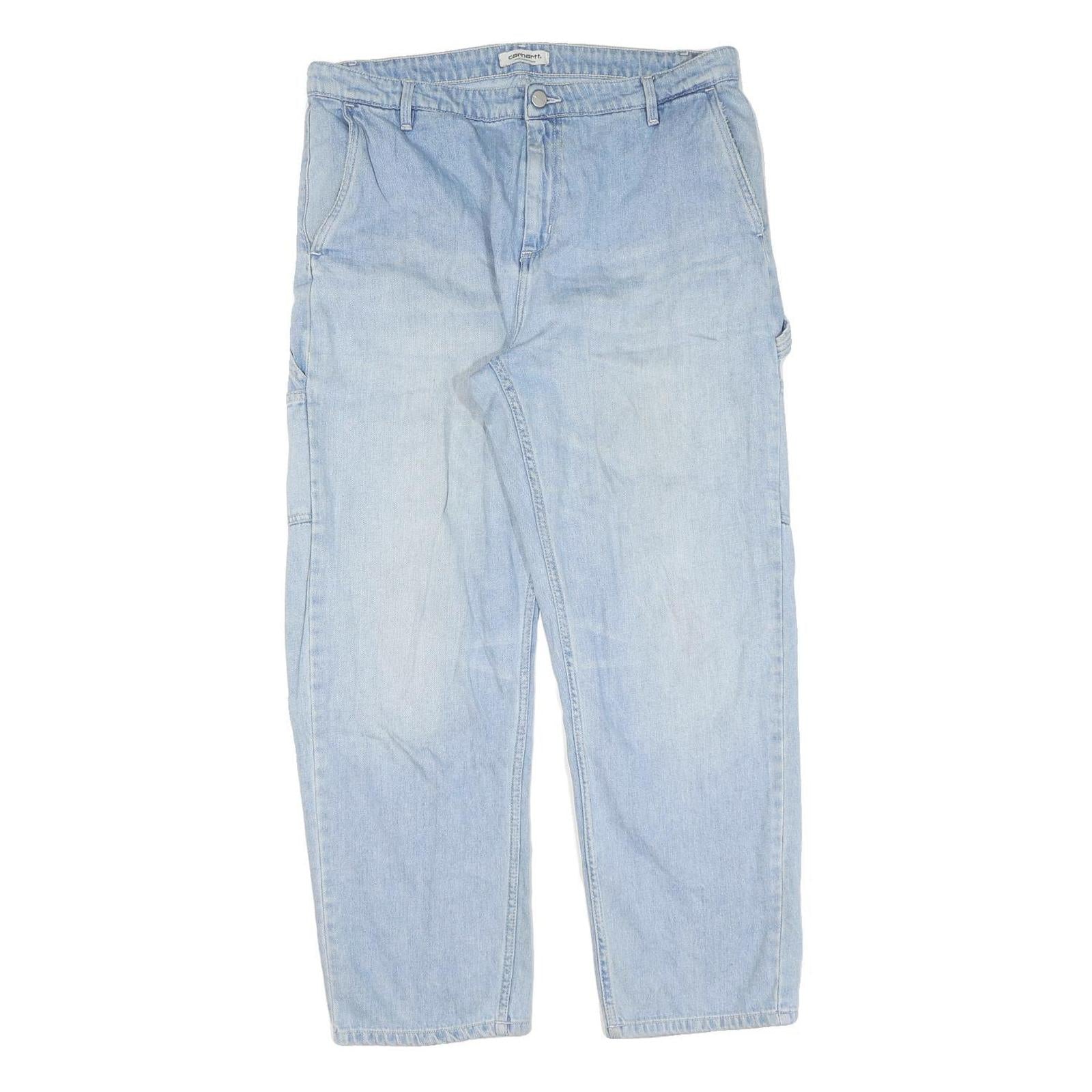 CARHARTT Womens Jeans Light Blue Relaxed Straight Denim W32 L28 Casual Workwear Refurbished - N/A refurbished available on Cerqular