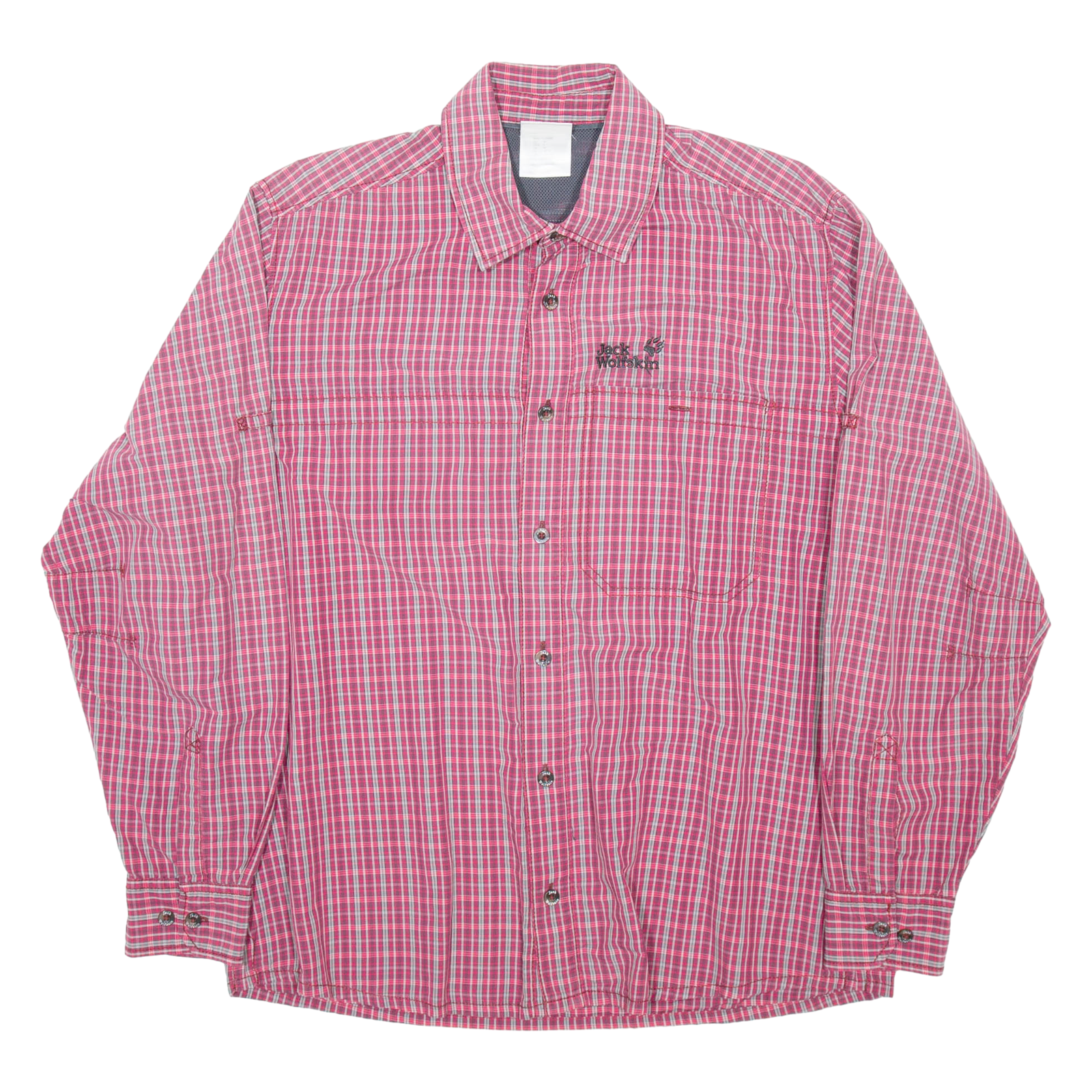 JACK WOLFSKIN Mens Shirt Red Check Long Sleeve M Refurbished - N/A refurbished available on Cerqular