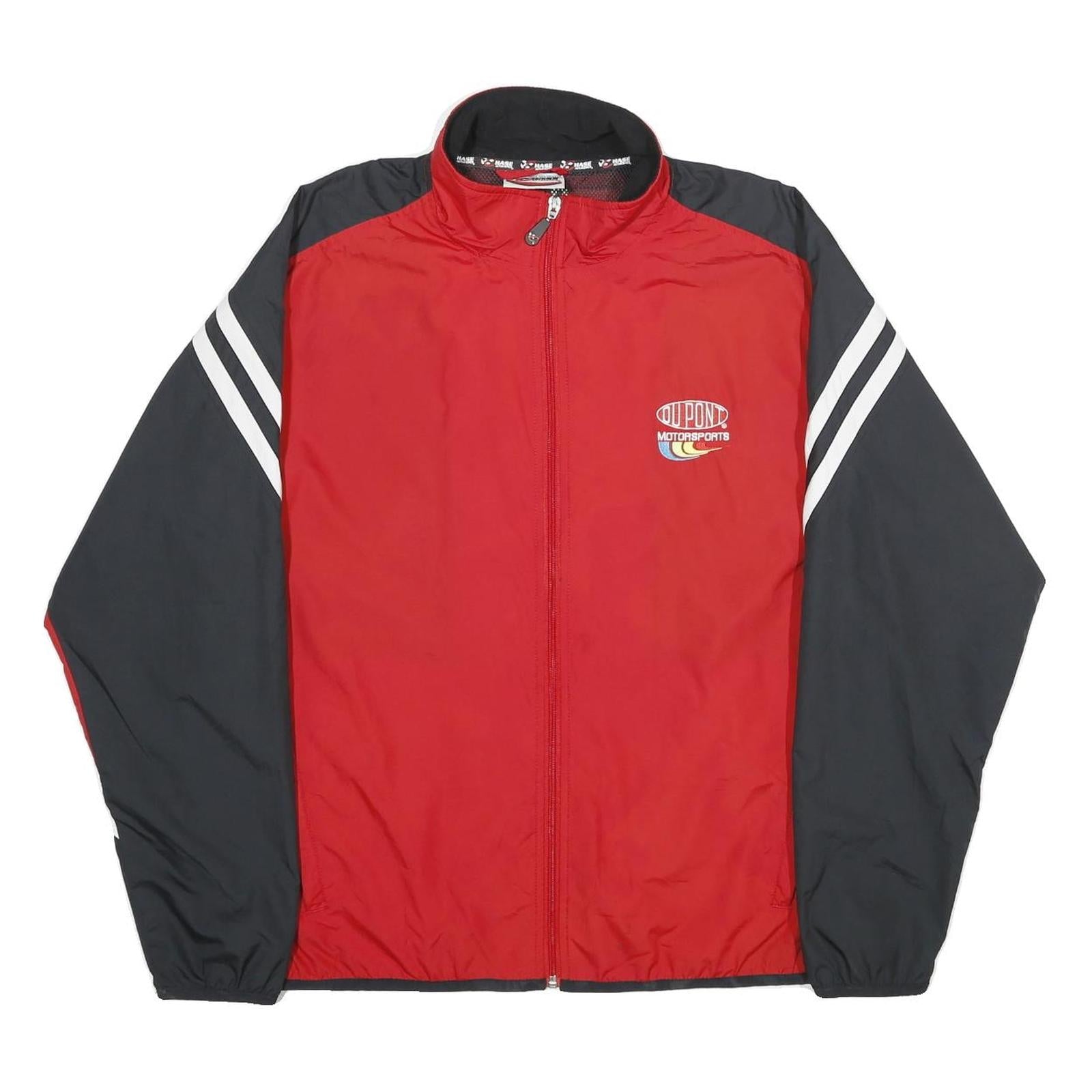CHASE AUTHENTICS Mens Red & Black DuPont Motorsports Zip Jacket M Polyester Refurbished - N/A refurbished available on Cerqular
