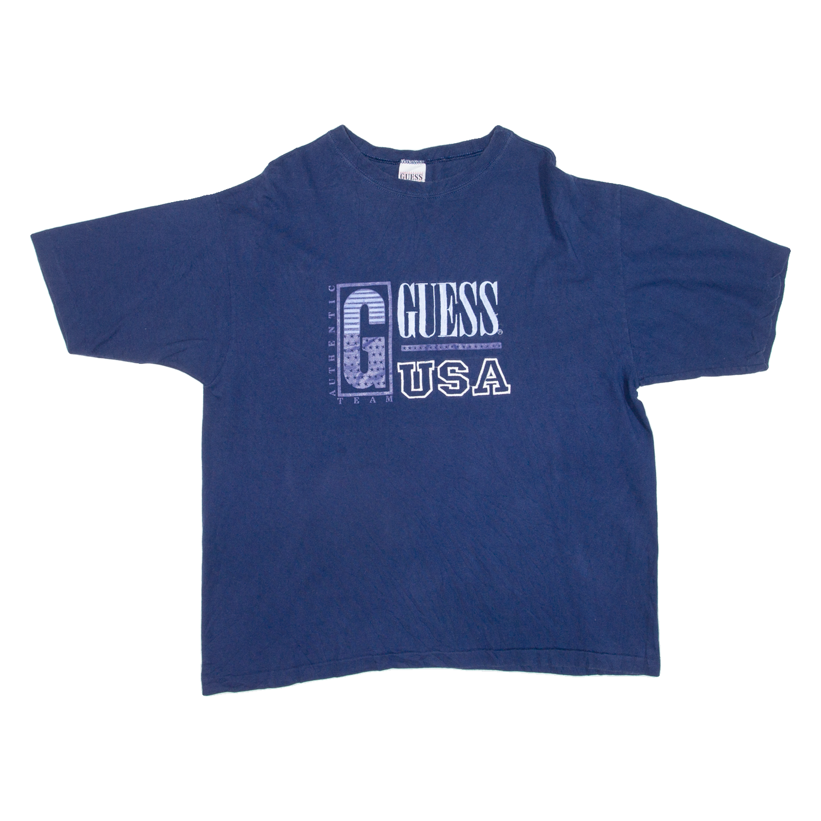GUESS Womens T-Shirt Blue ONE SIZE Refurbished - N/A refurbished available on Cerqular
