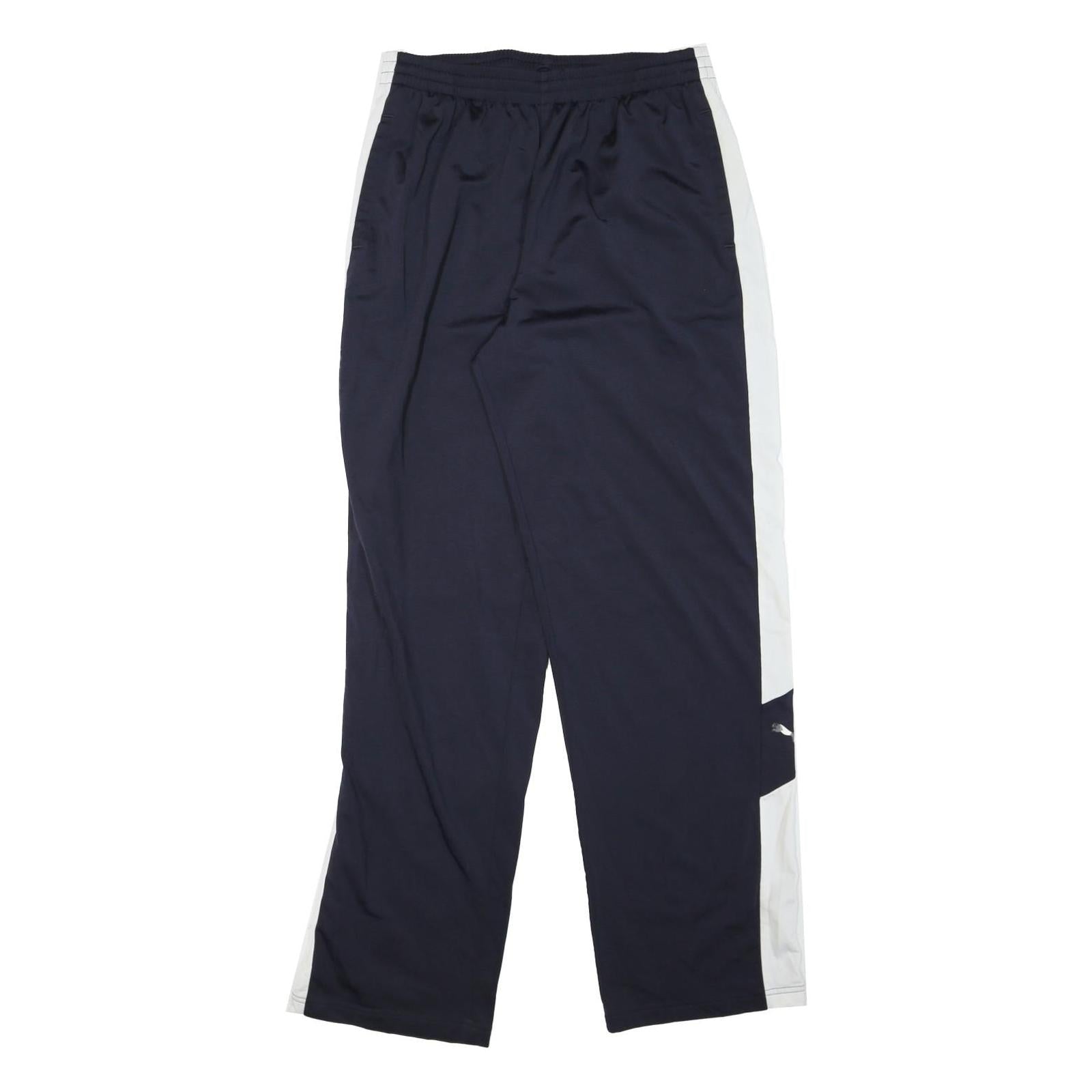 PUMA Mens Joggers Blue & White L W30 L32 Slim Fit Track Pants Polyester Refurbished - N/A refurbished available on Cerqular