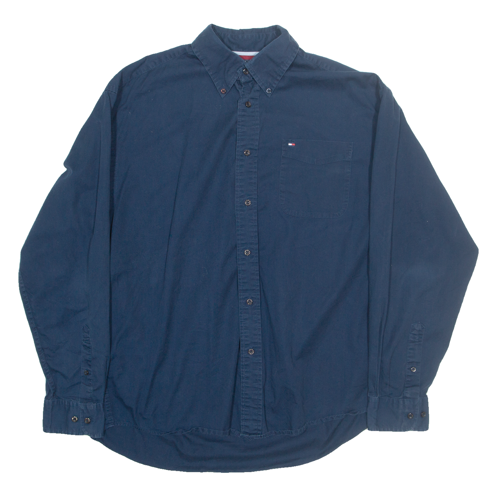 TOMMY HILFIGER Mens Plain Shirt Blue Long Sleeve L Refurbished - N/A refurbished available on Cerqular
