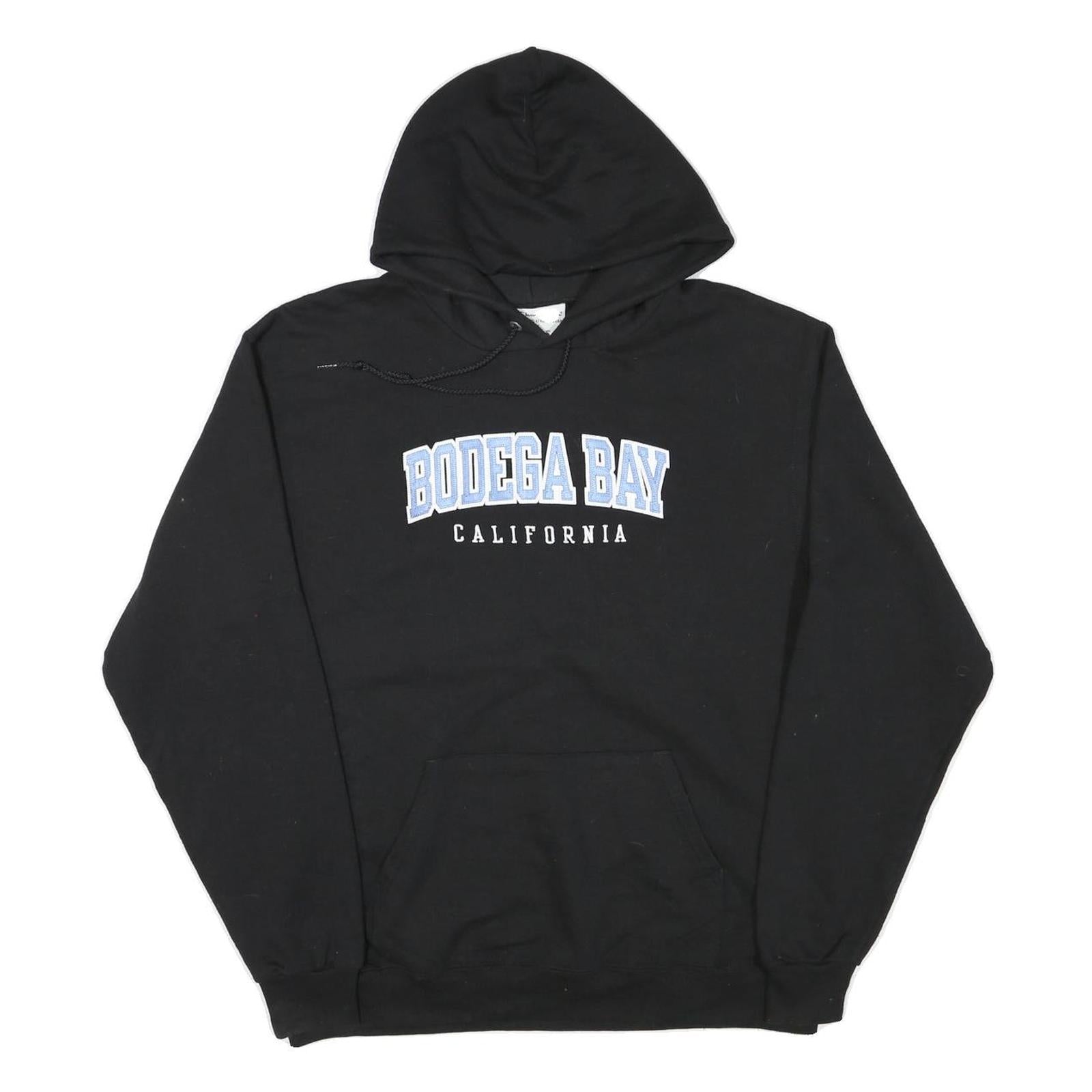 CHAMPION Mens Black Bodega Bay California Pullover Hoodie L Cotton Blend Casual Refurbished - N/A refurbished available on Cerqular