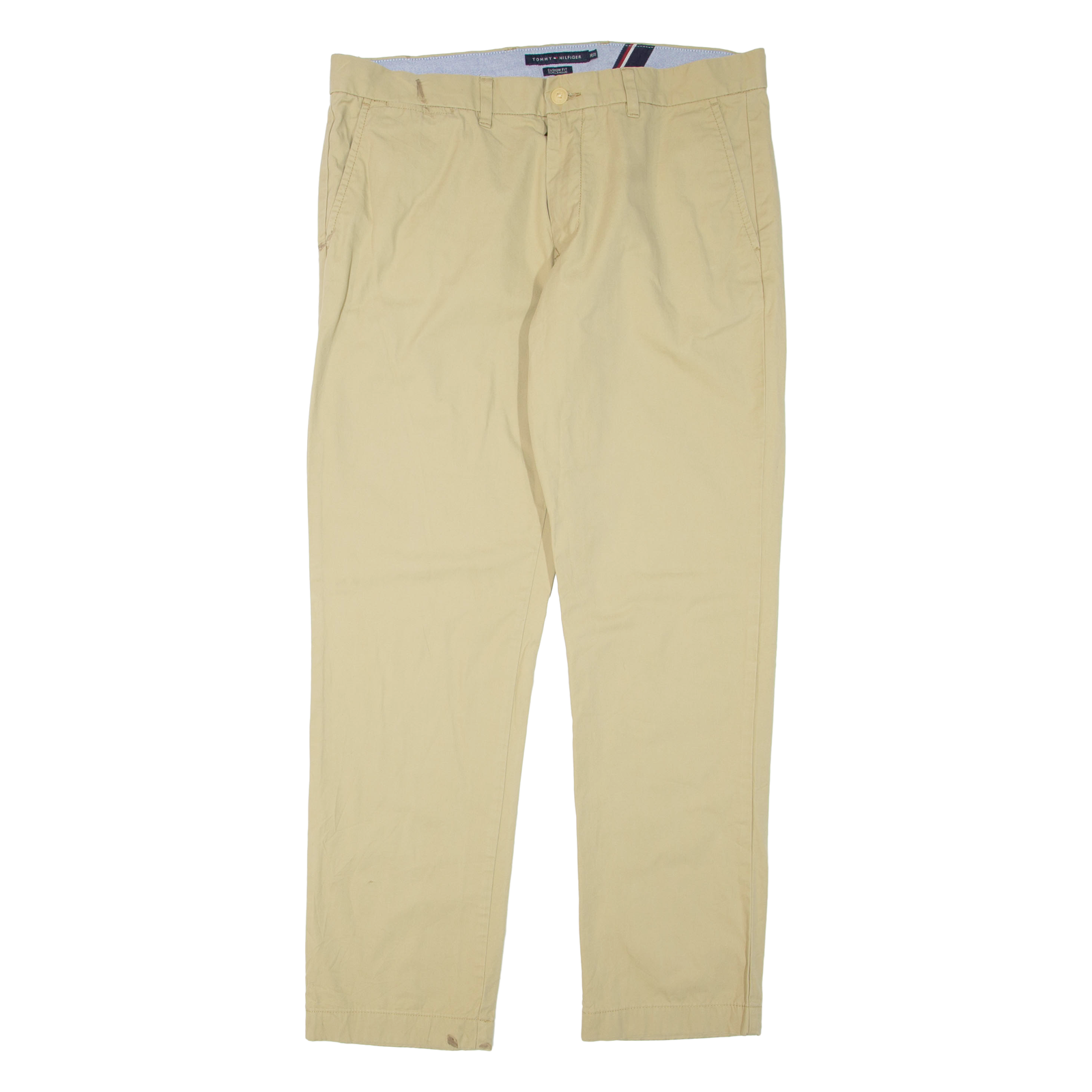 TOMMY HILFIGER Mens Trousers Beige Regular Tapered W36 L32 Refurbished - N/A refurbished available on Cerqular
