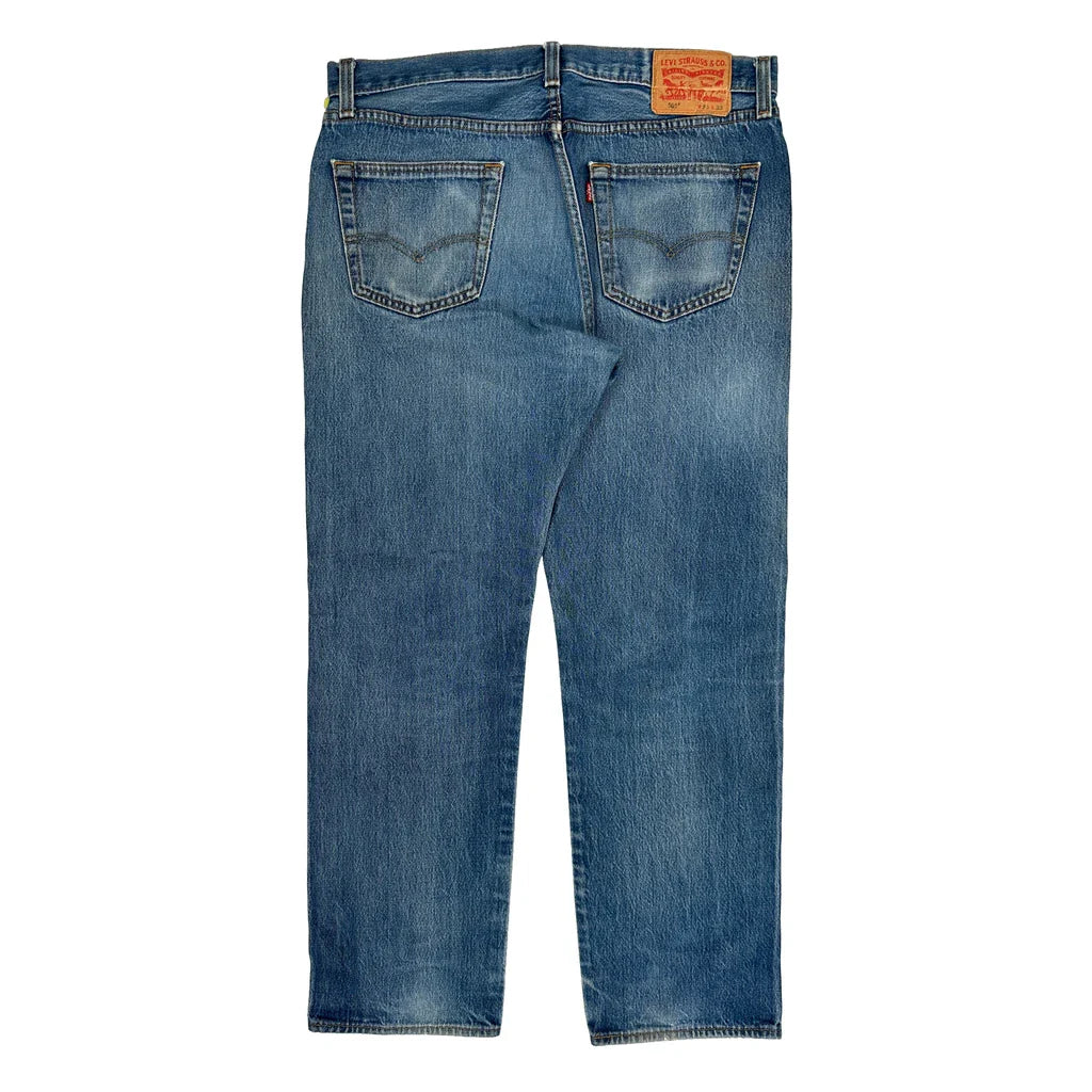 501 Levis Jeans - 36W 30L Blue Denim Refurbished - Thrifted (note: this is a term often used to describe second- refurbished available on Cerqular