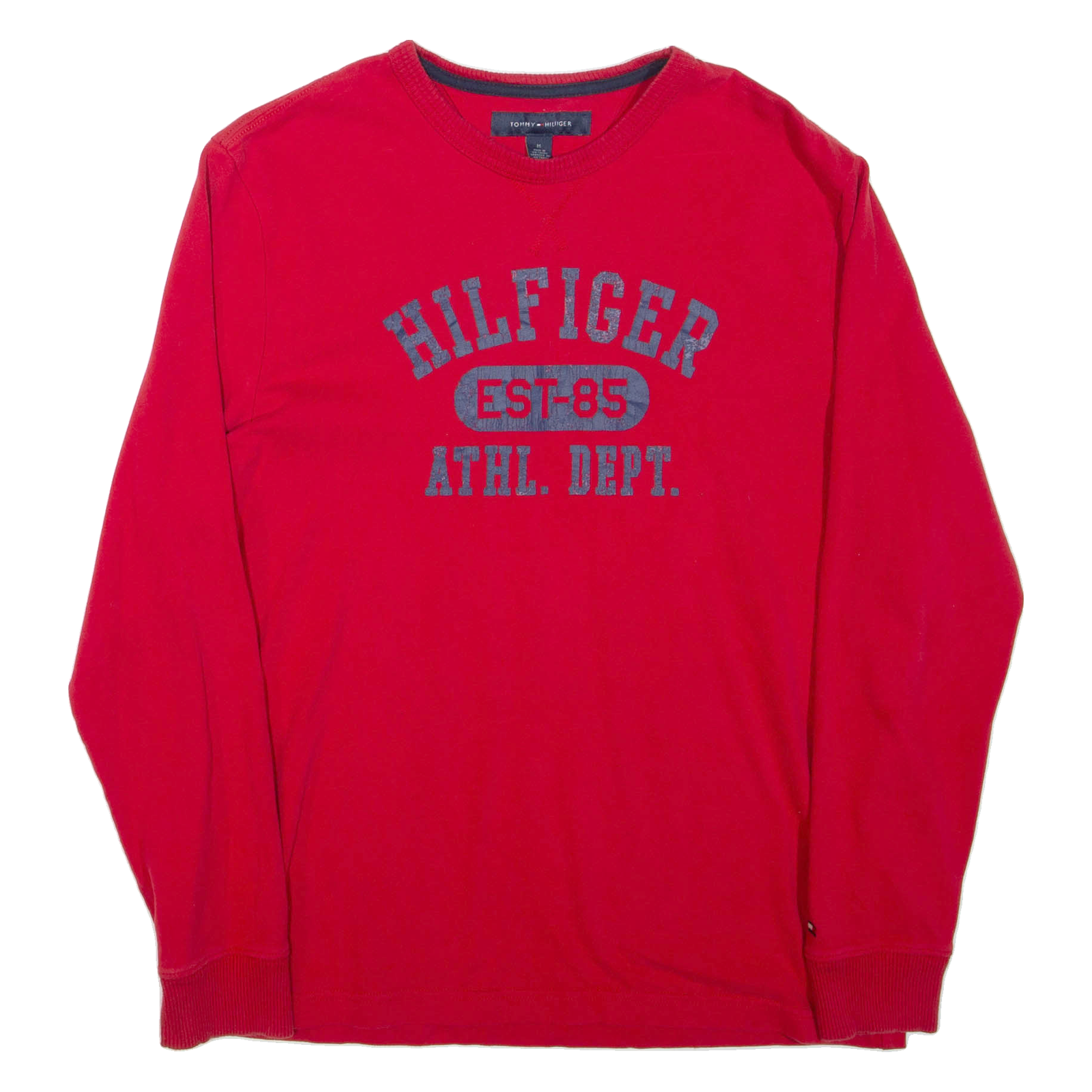 TOMMY HILFIGER Mens T-Shirt Red Long Sleeve M Refurbished - N/A refurbished available on Cerqular