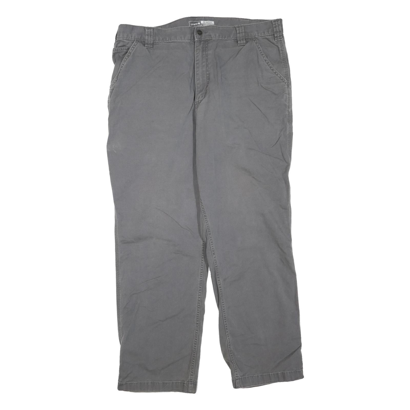 CARHARTT Mens Grey Regular Fit Straight Denim Jeans W40 L32 Workwear Durable Zip Refurbished - N/A refurbished available on Cerqular