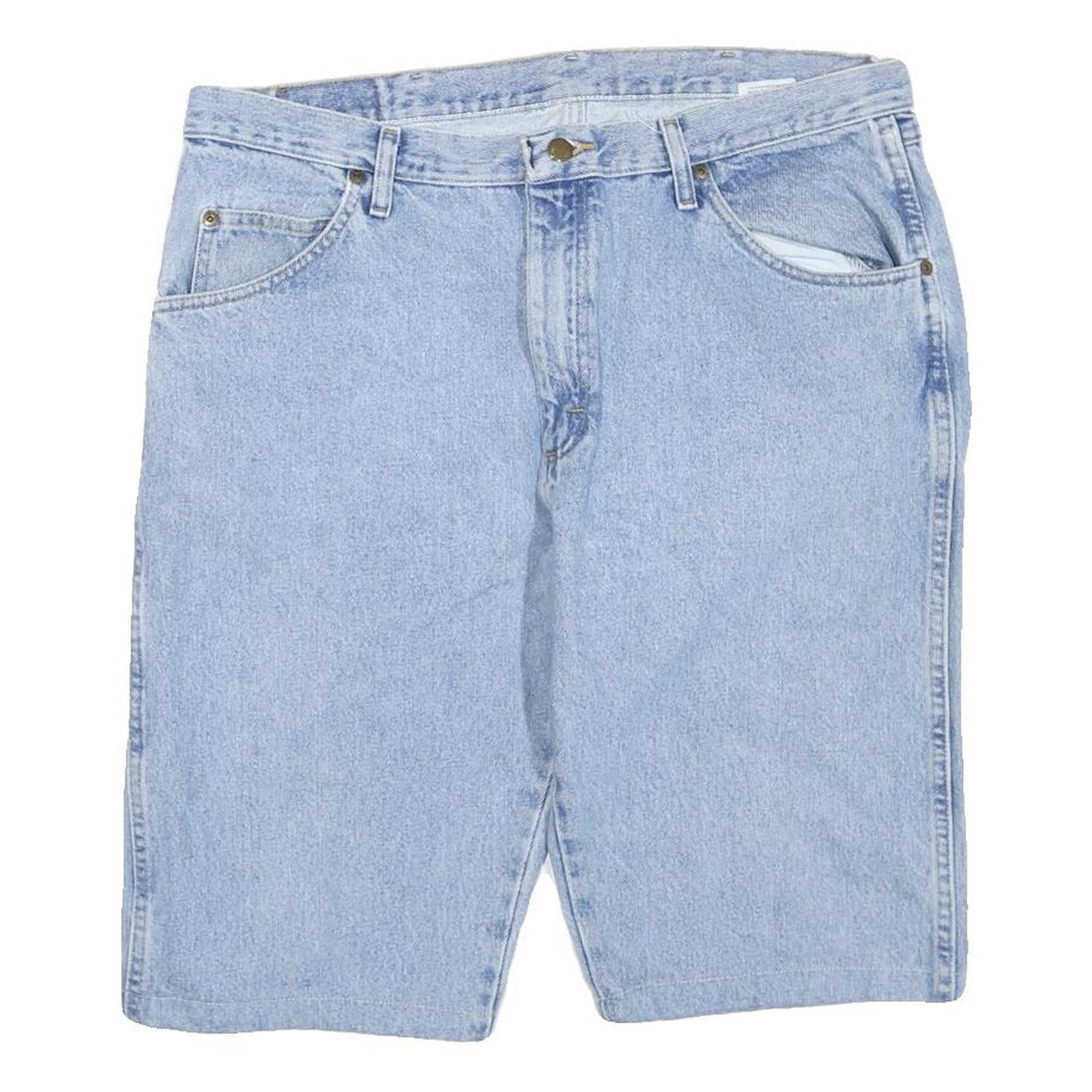 WRANGLER Mens Light Blue Denim Casual Shorts XL W38 Classic Cotton Blend Refurbished - N/A refurbished available on Cerqular
