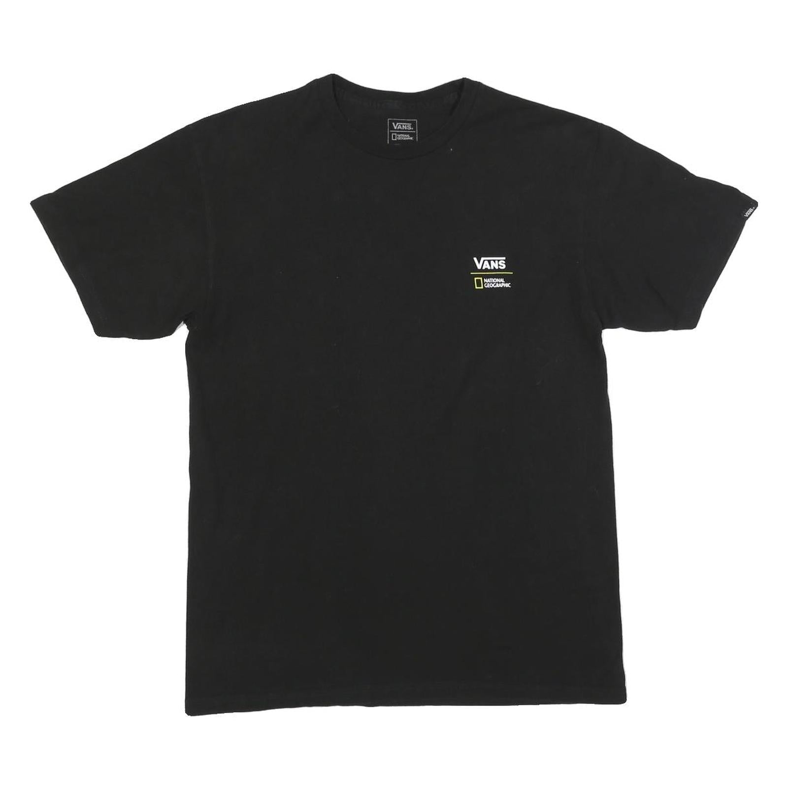 VANS Mens Black & Yellow Graphic T-Shirt M Short Sleeve Crew Neck National Refurbished - N/A refurbished available on Cerqular