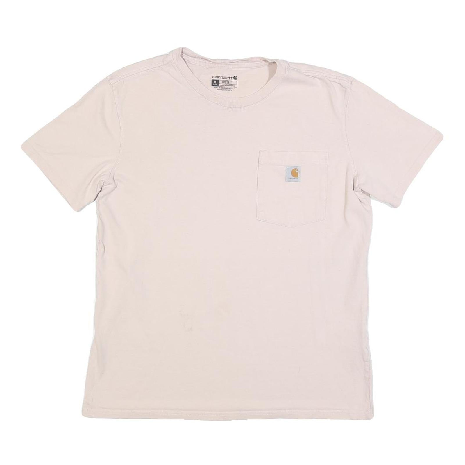 CARHARTT Womens Cream Pocket T-Shirt M Short Sleeve Crew Neck Workwear Casual Refurbished - N/A refurbished available on Cerqular