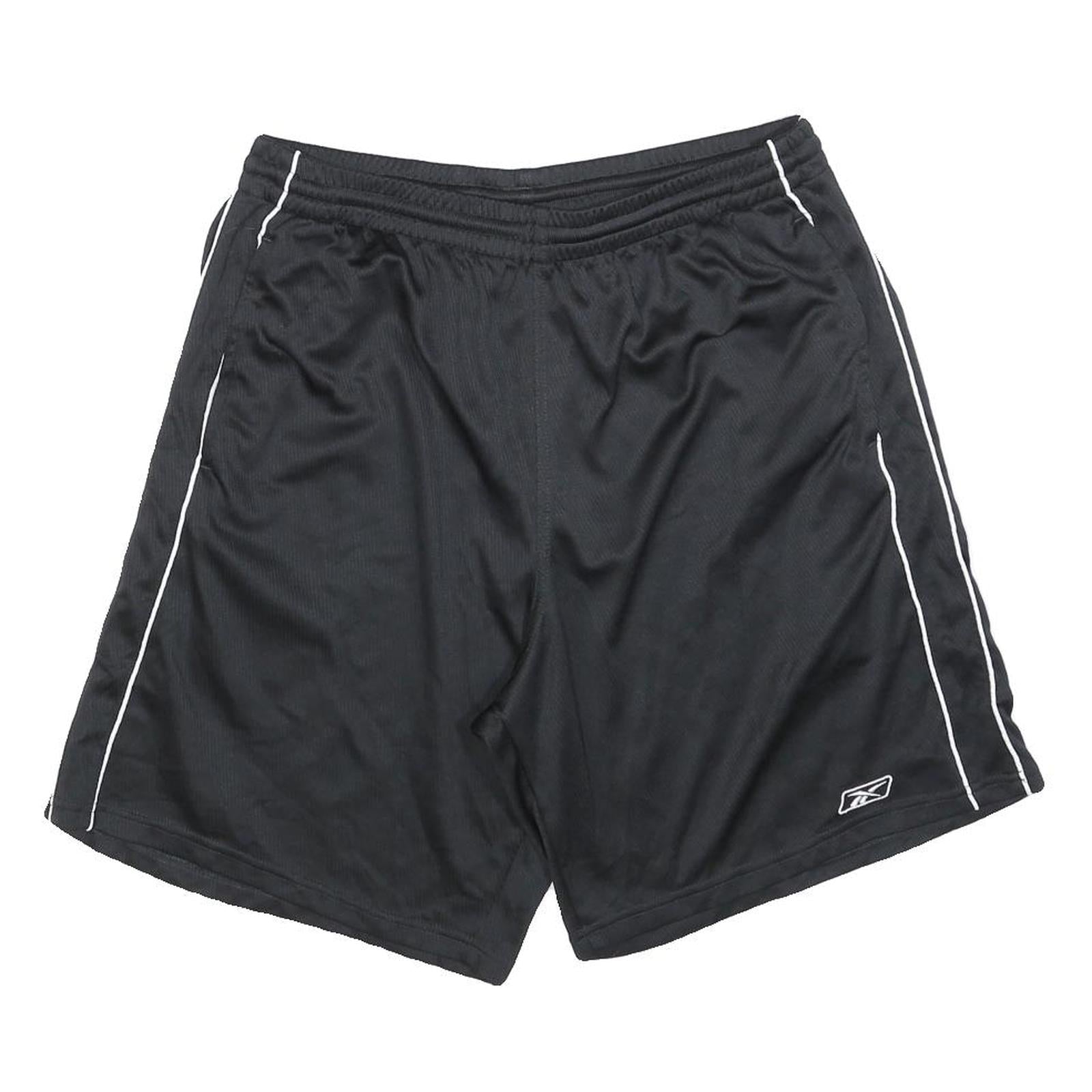 REEBOK Mens Shorts Black Sports Casual L W32 Elastic Waist Lightweight Refurbished - N/A refurbished available on Cerqular