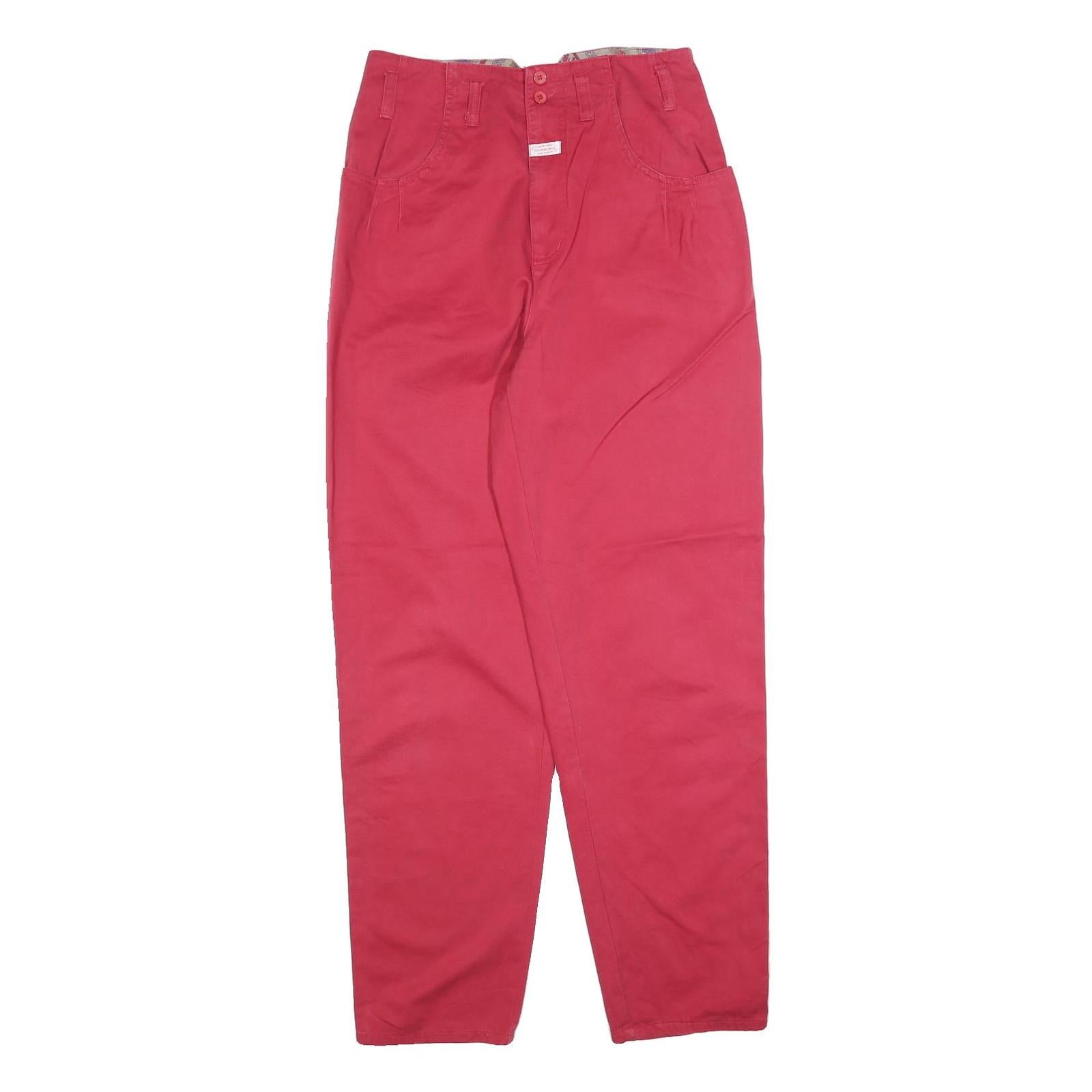 SOUND NO1 Womens Cotton Blend Red Regular Fit Straight Leg Trousers W30 L31 Refurbished - N/A refurbished available on Cerqular