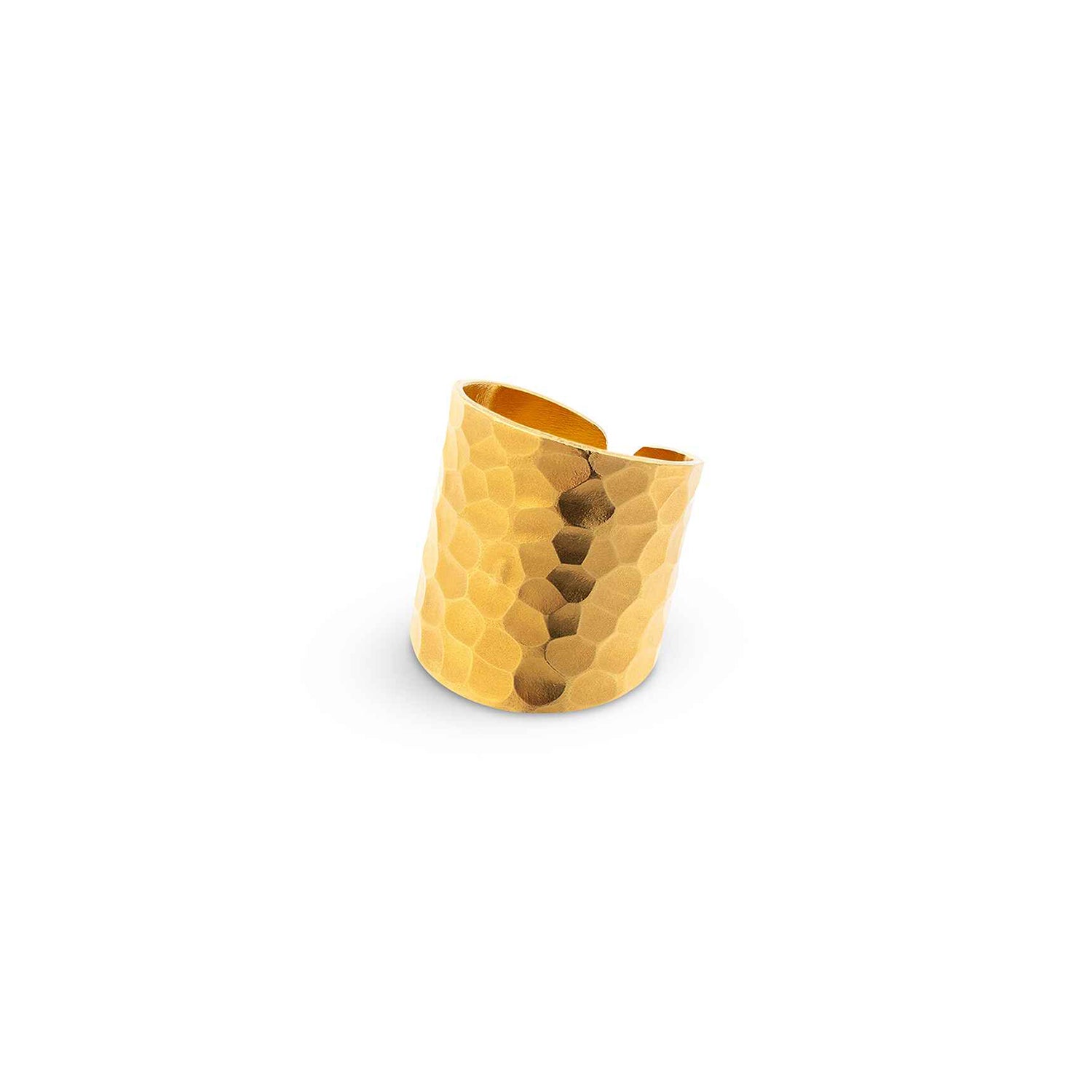 Nudo Gold Long hammered Ring (adjustable) Refurbished - Amadeus (This could refer to multiple things, such as the 1 refurbished available on Cerqular