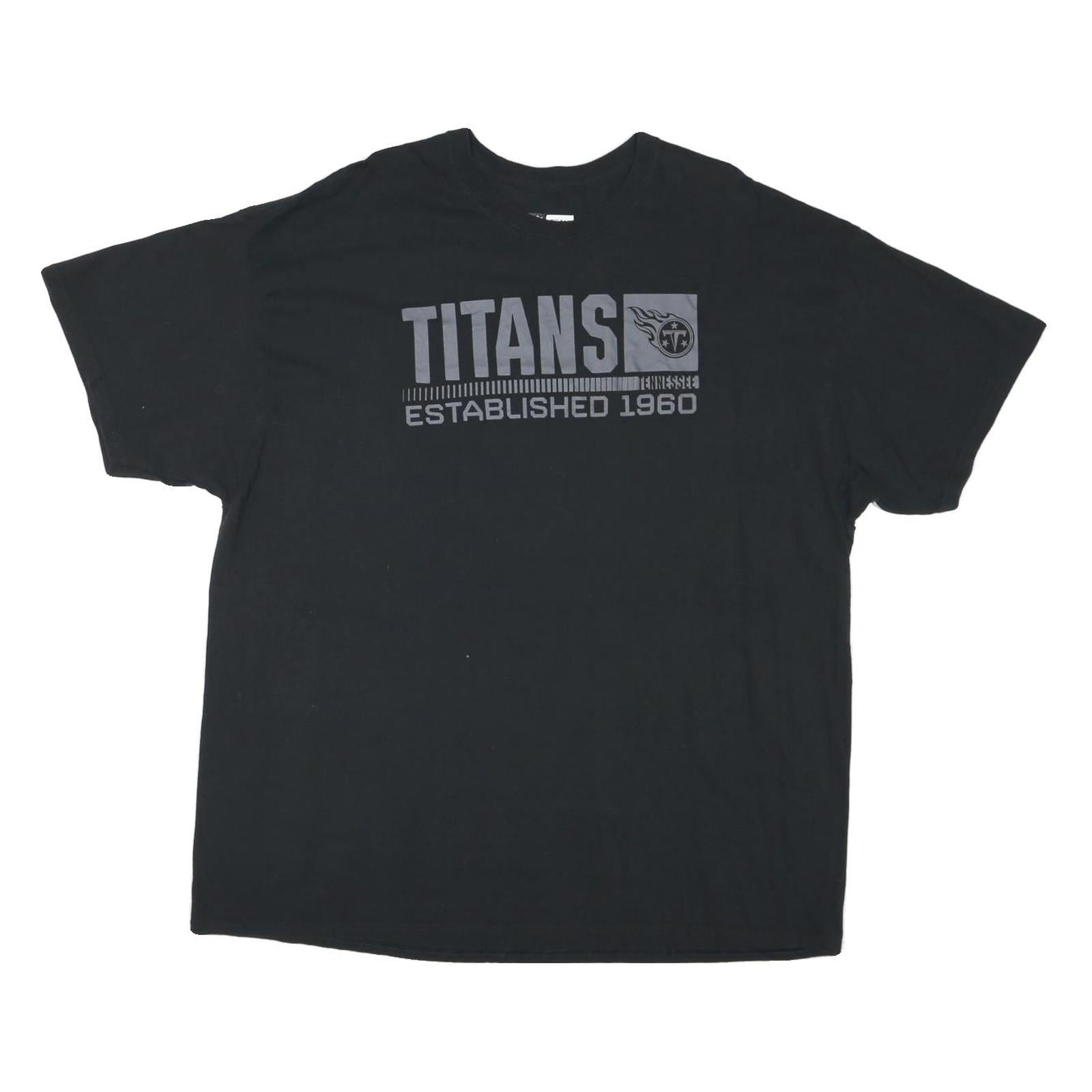 NFL Mens Black Titans Graphic T-Shirt 2XL Short Sleeve Crew Neck Cotton Refurbished - N/A refurbished available on Cerqular